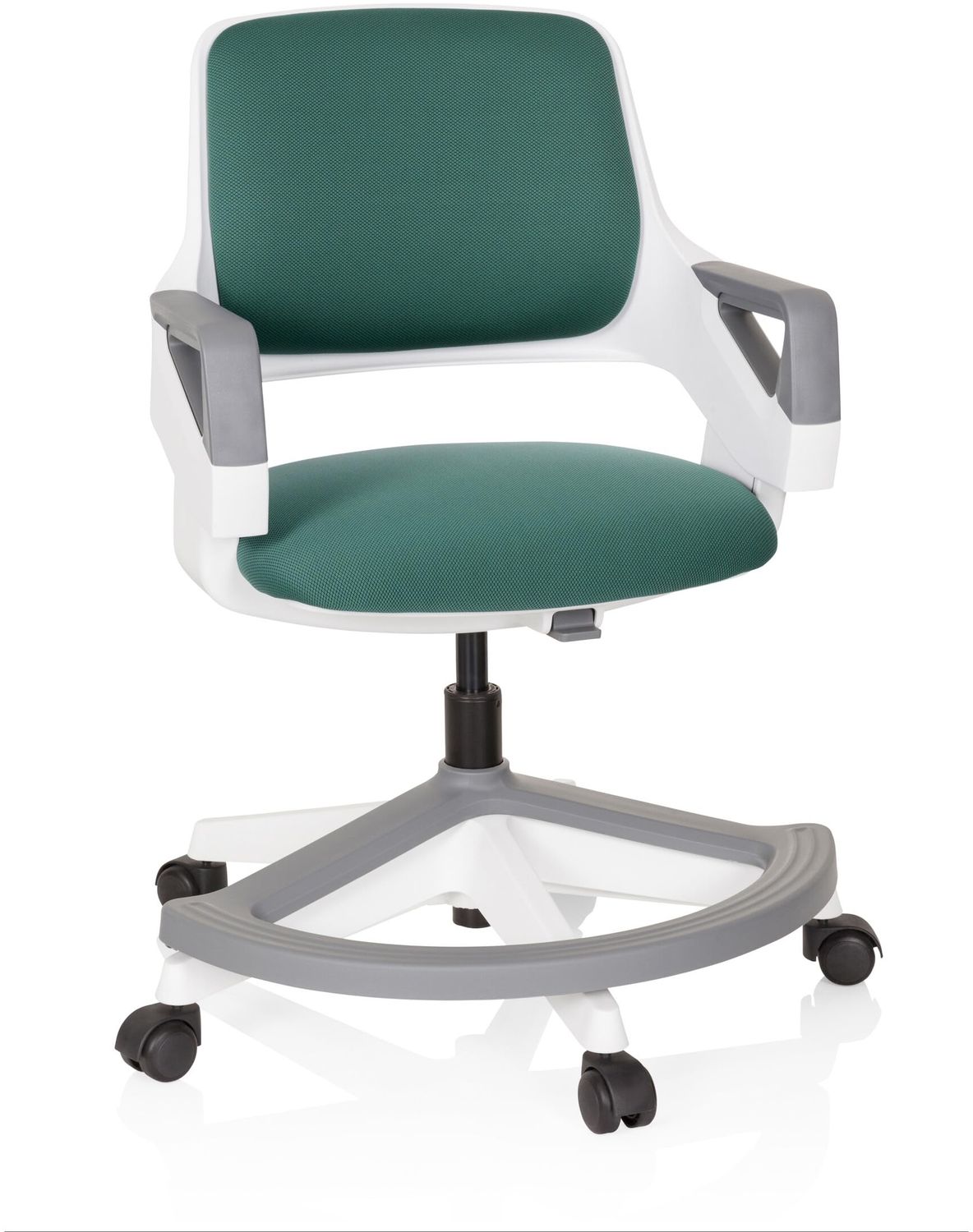 hjh OFFICE Kinder- & Jugendstuhl Kid Flex – Mitwachsender Drehstuhl mit Verstellbarer Rückenlehne, individuell anpassbar, 4–14 Jahre, Petrol