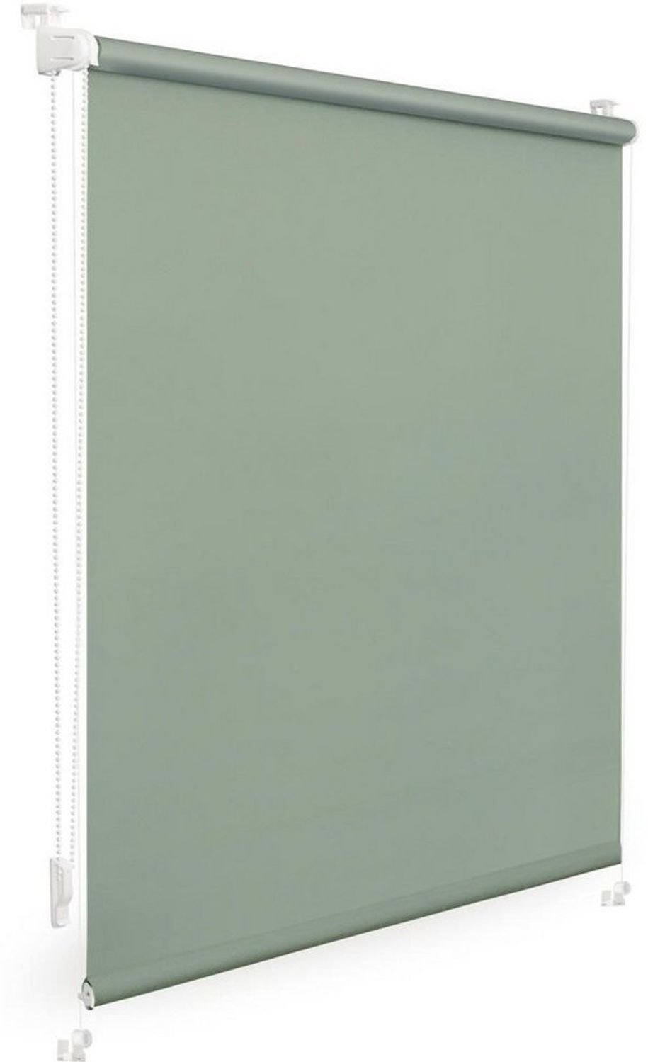 Lichtblick Verdunklungsrollo Barcelona 100x150 cm (BxL) Salbei Verspannt; Klemm- und schraubbar; Thermofunktion