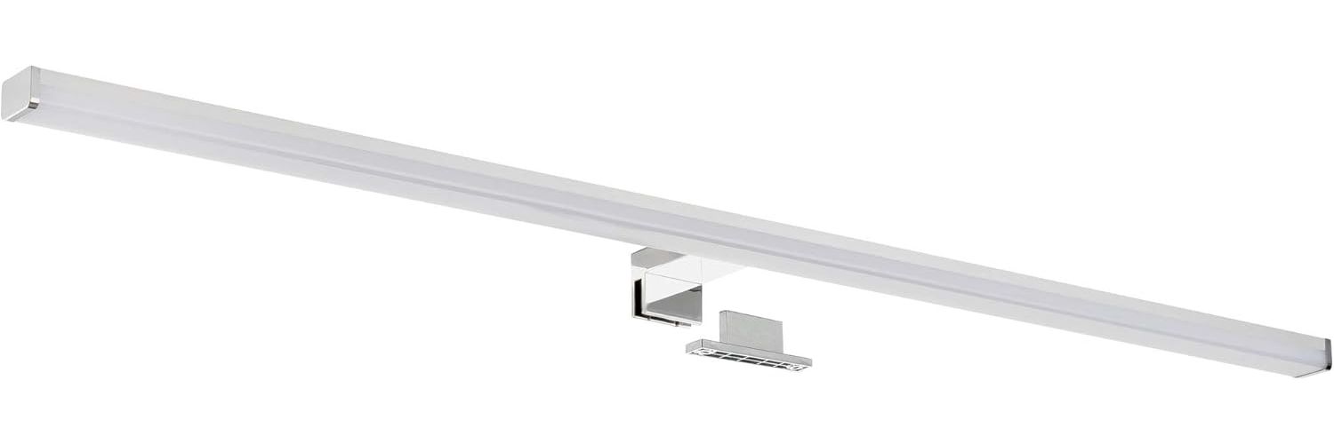 SEBSON Spiegelleuchte LED Spiegellampe Bad 90cm IP44 15W 1300lm 4000K 230V 900x98x44mm, LED integriert, Neutralweiß, Aufbauleuchte + Klemmleuchte, 110° Abstrahlwinkel, einfach Montage