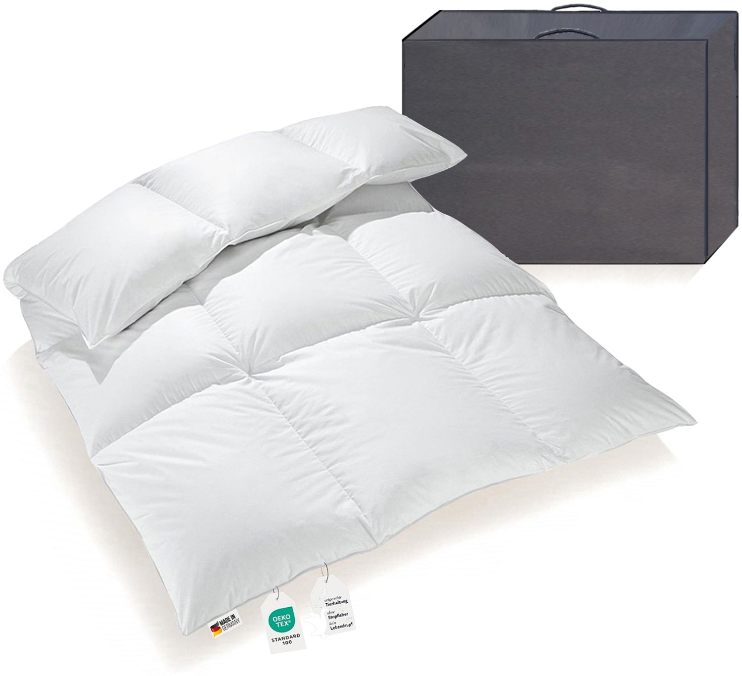 Extra warme 100% Winter Daunendecke sibirische Daunen 135x200 1200g