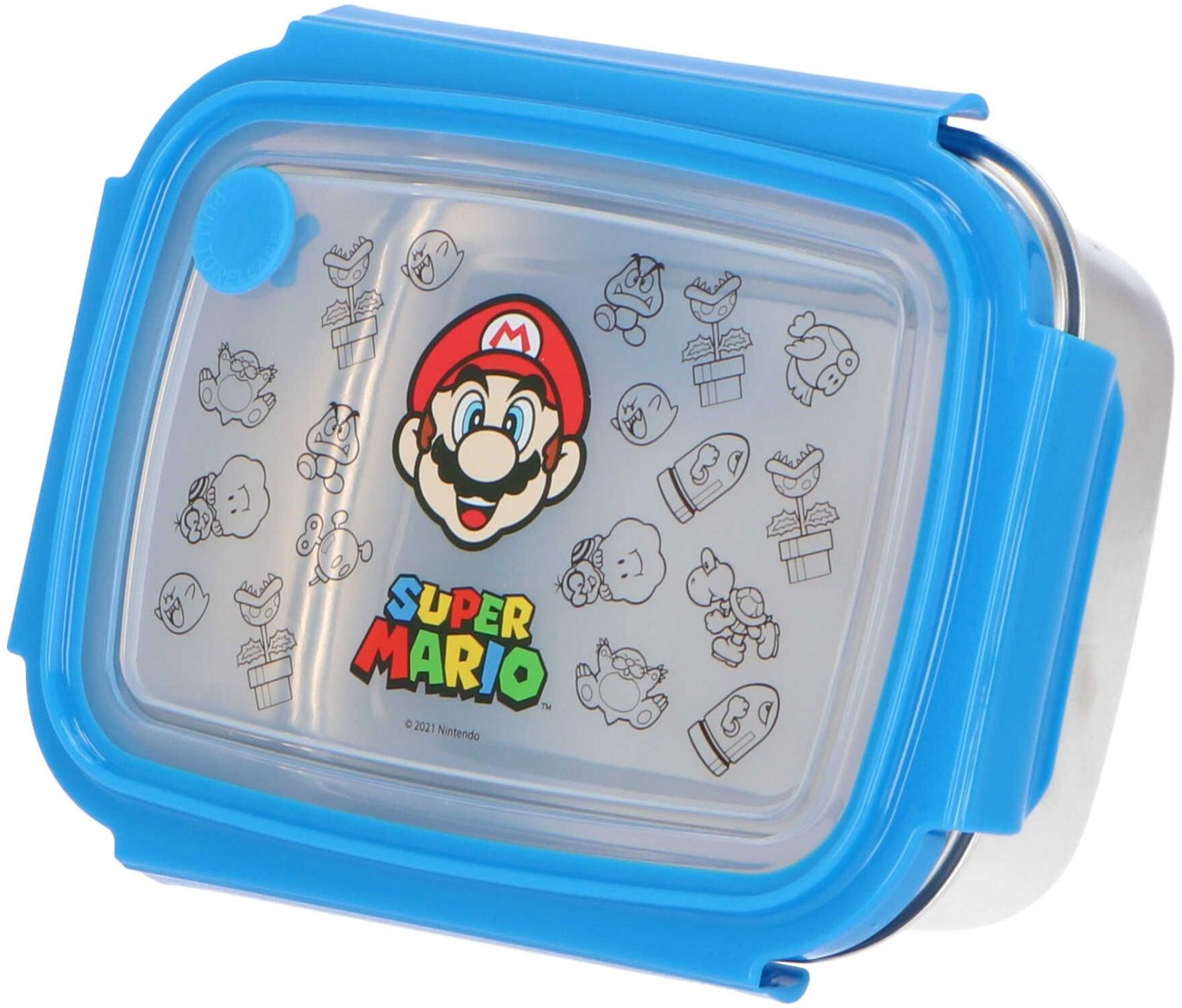 Super Mario Aluminium Brotdose für Kinder Lunchbox für Schule und Freizeit