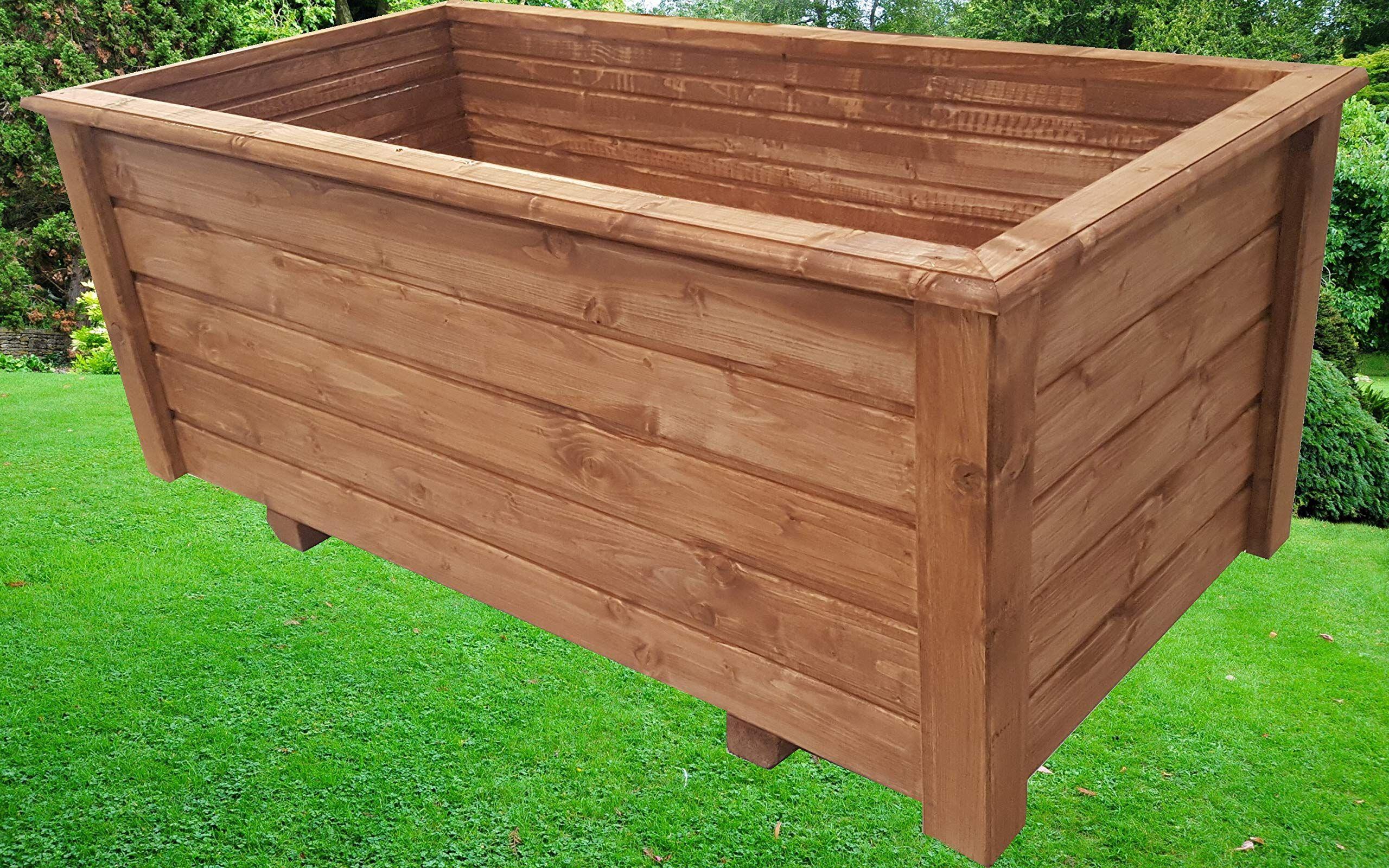 SchwibboLa Pflanzkasten Hochwertiger ClassiV lasiert Außenmaße 80 x 60 x 60 cm Blumenkasten Hochbeet Pflanztrog Nr. PK-1227-A47, Holz