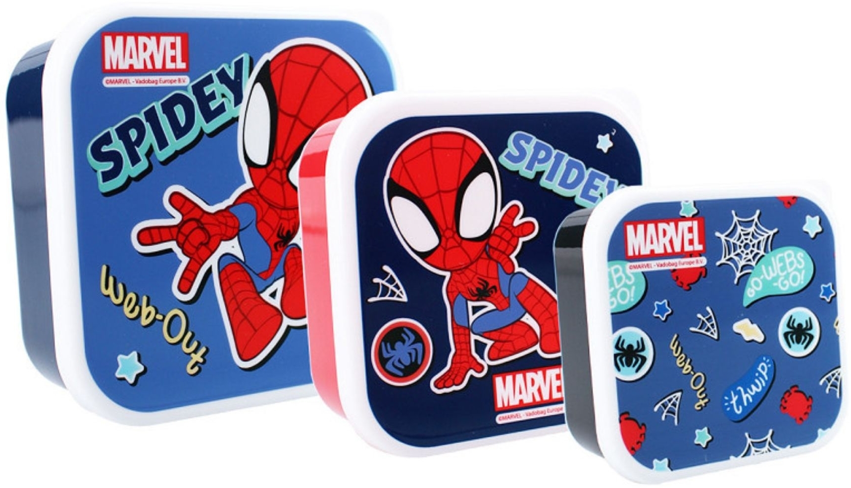 Spiderman Kinder Brotdose – Vielseitige 3-in-1 Lunchbox für Snacks & Mahlzeiten