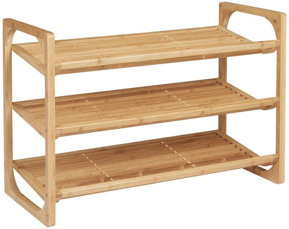 HOMCOM Schuhregal Schuhablage, Schuh-Organizer mit Griff, Schuhständer 1-tlg, für max. 9 Paar Schuhe