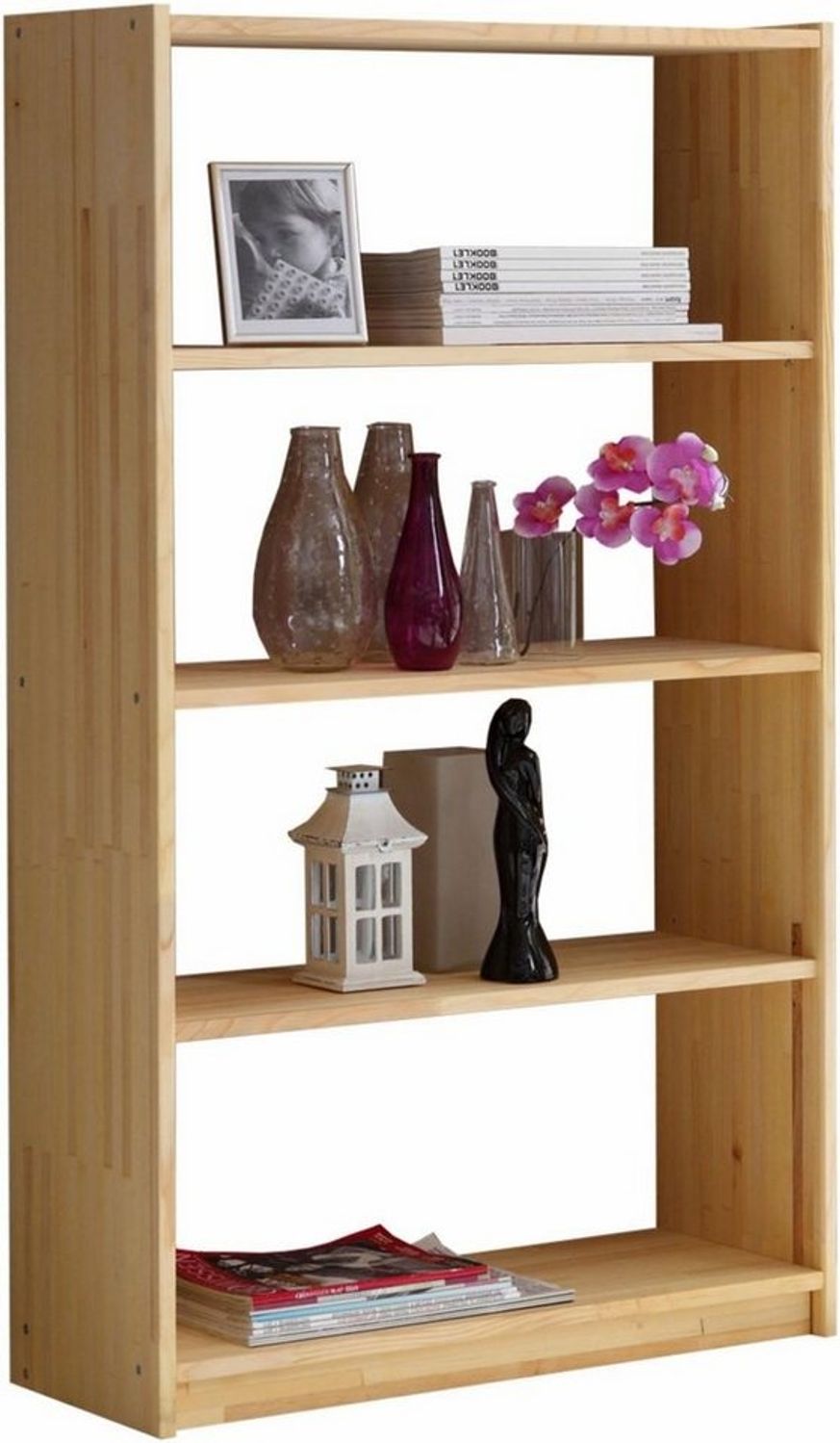 Standregal Bücherregal "Simon" Kiefer massiv