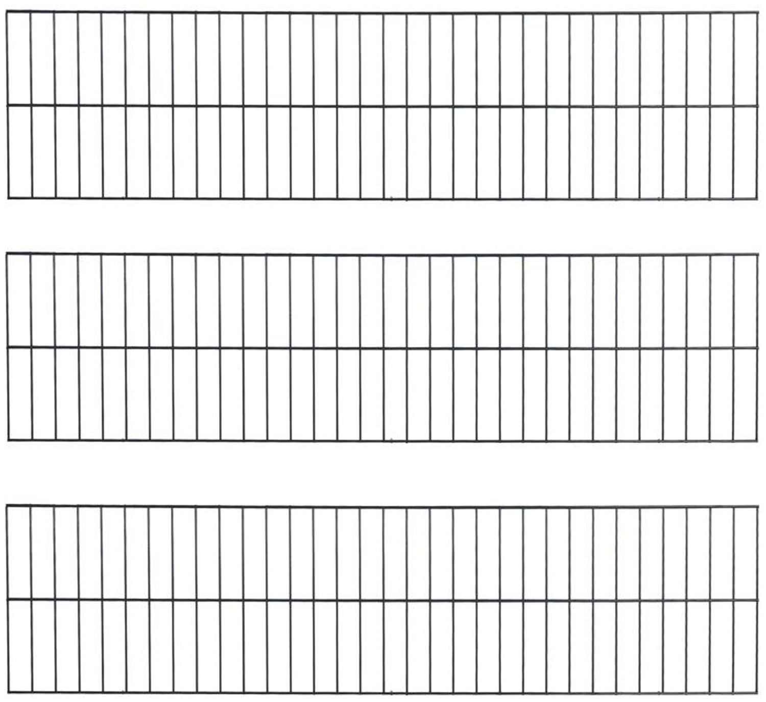 Gartenzaun Zaunelemente Doppelstabmattenzaun 3er Set RAL 7016 Zaun Gartenzaun