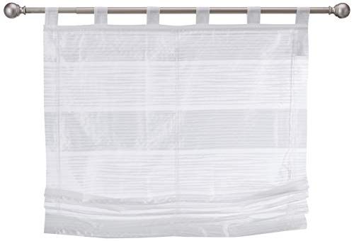 HOME WOHNIDEEN Raffrollo GABI, mit Schlaufen, freihängend, Effektvoile