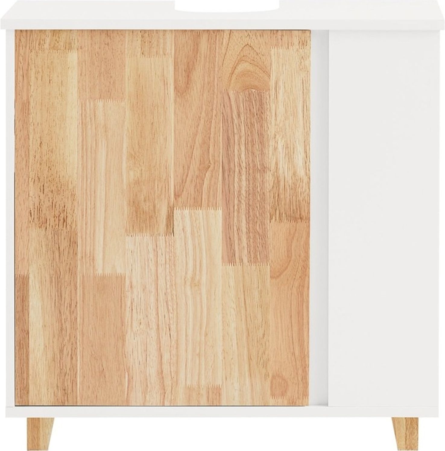 SoBuy BZR75-W Waschbeckenunterschrank, MDF, Lackiert, Weiß, 59 x 60 x 40 cm