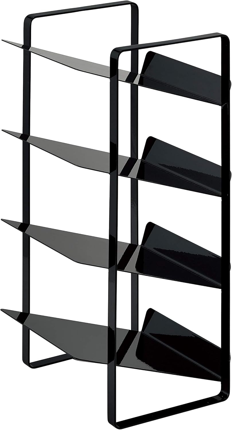 Yamazaki Küchenregal "Tower" aus Metall 20x40x20cm, Flaschenhalter, Flaschenregal mit 4 Etagen, Metallgestell