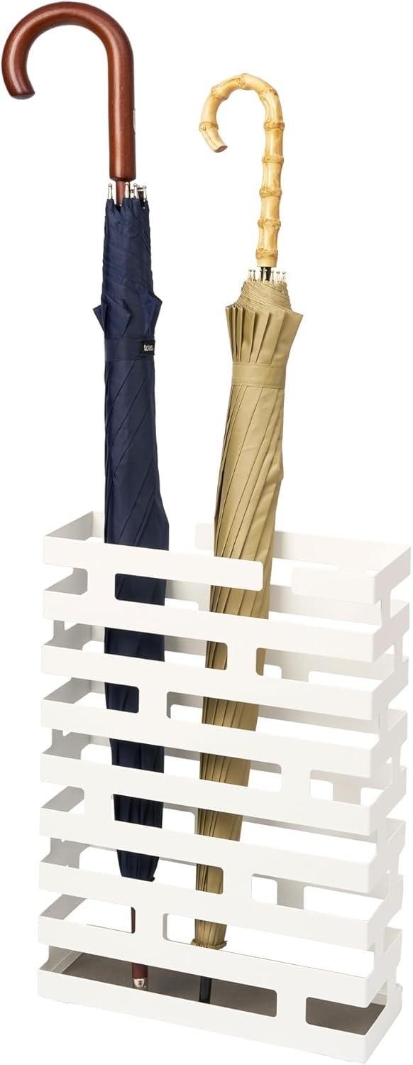 Yamazaki Schirmständer "Brick" Design rechteckig schmal, für Regenschirm, Regenschirmständer, Schirmhalter, Regenschirmhalter, aus Metall, modern, 30x43x10cm