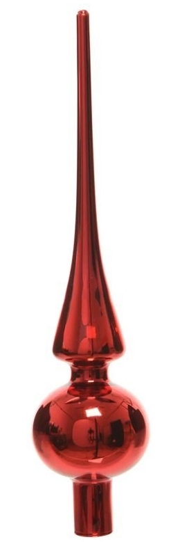 Kaemingk Christbaumspitze Christbaumschmuck Christbaumspitze Glas Ø 6 x 26 cm rot glänzend