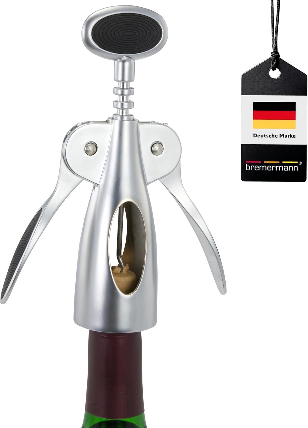 bremermann Korkenzieher Korkenzieher, Hebelkorkenzieher, Zinklegierung, Softtouch-Griffe, (1 tlg)