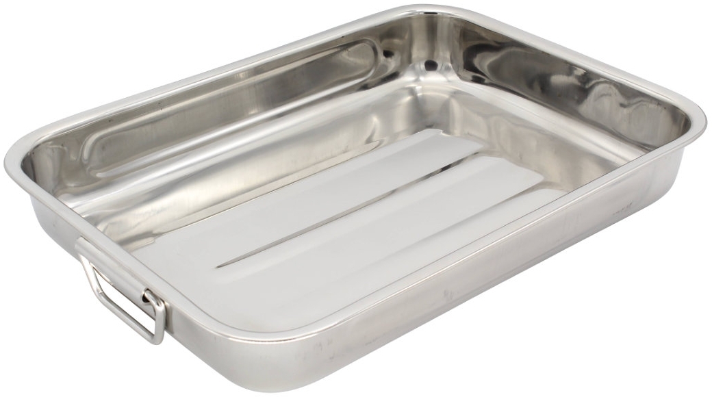 KARL KRÜGER Edelstahl-Vierkantpfanne 40 cm mit Fallgriffen