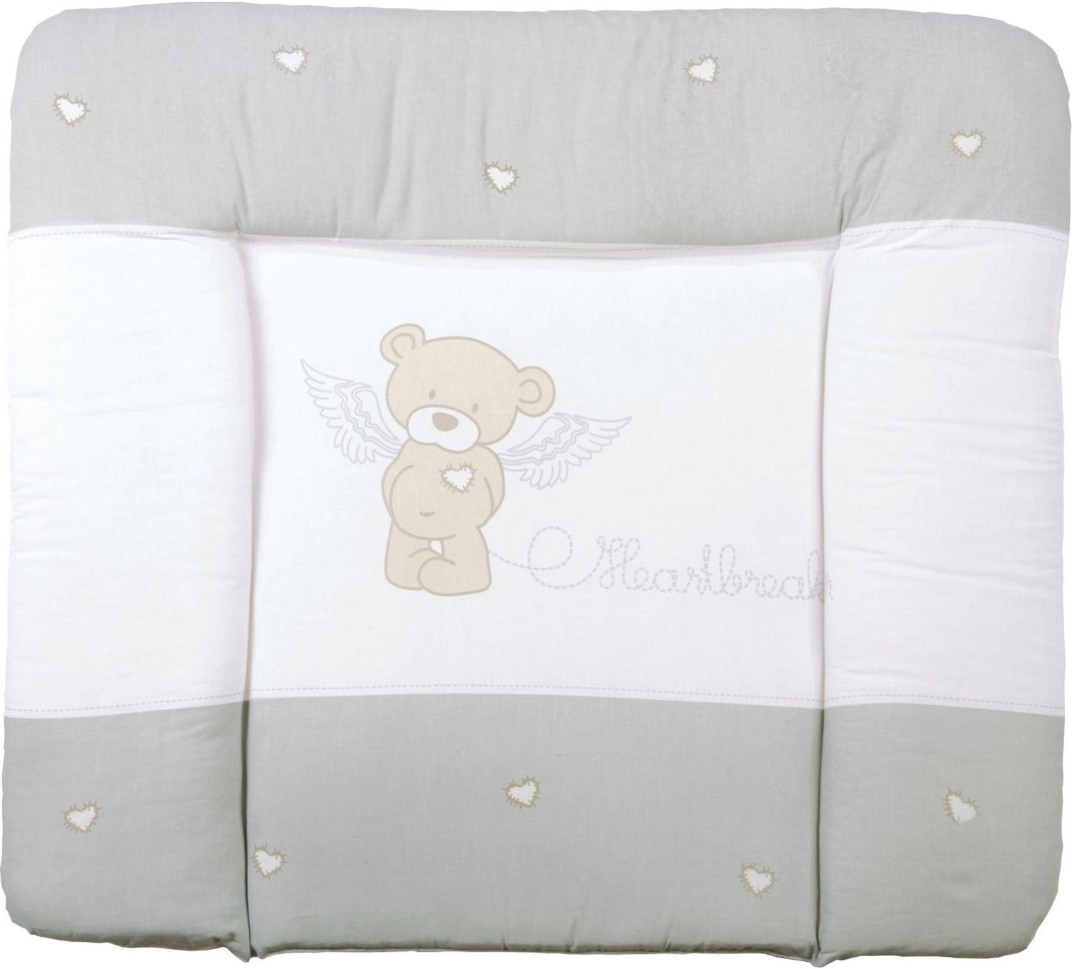 roba Wickelauflage 'Heartbreaker' 85 x 75 cm - PU beschichet & 100% phthalatfrei - Beige / Weiß