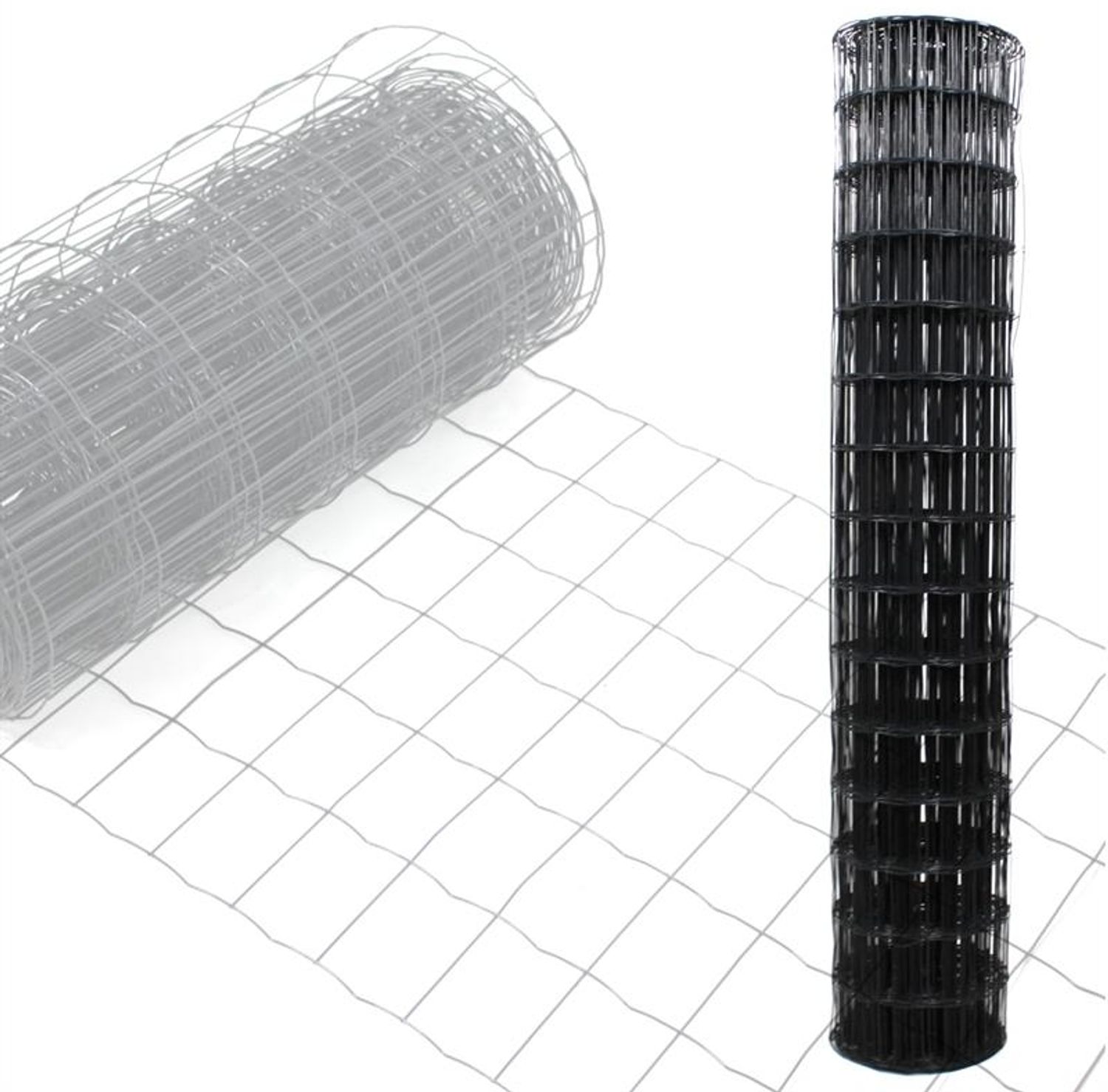 Gartenzaun Maschendraht 1,5x10m Zaun Gitterzaun Schweißgitter Wildzaun RAL7016