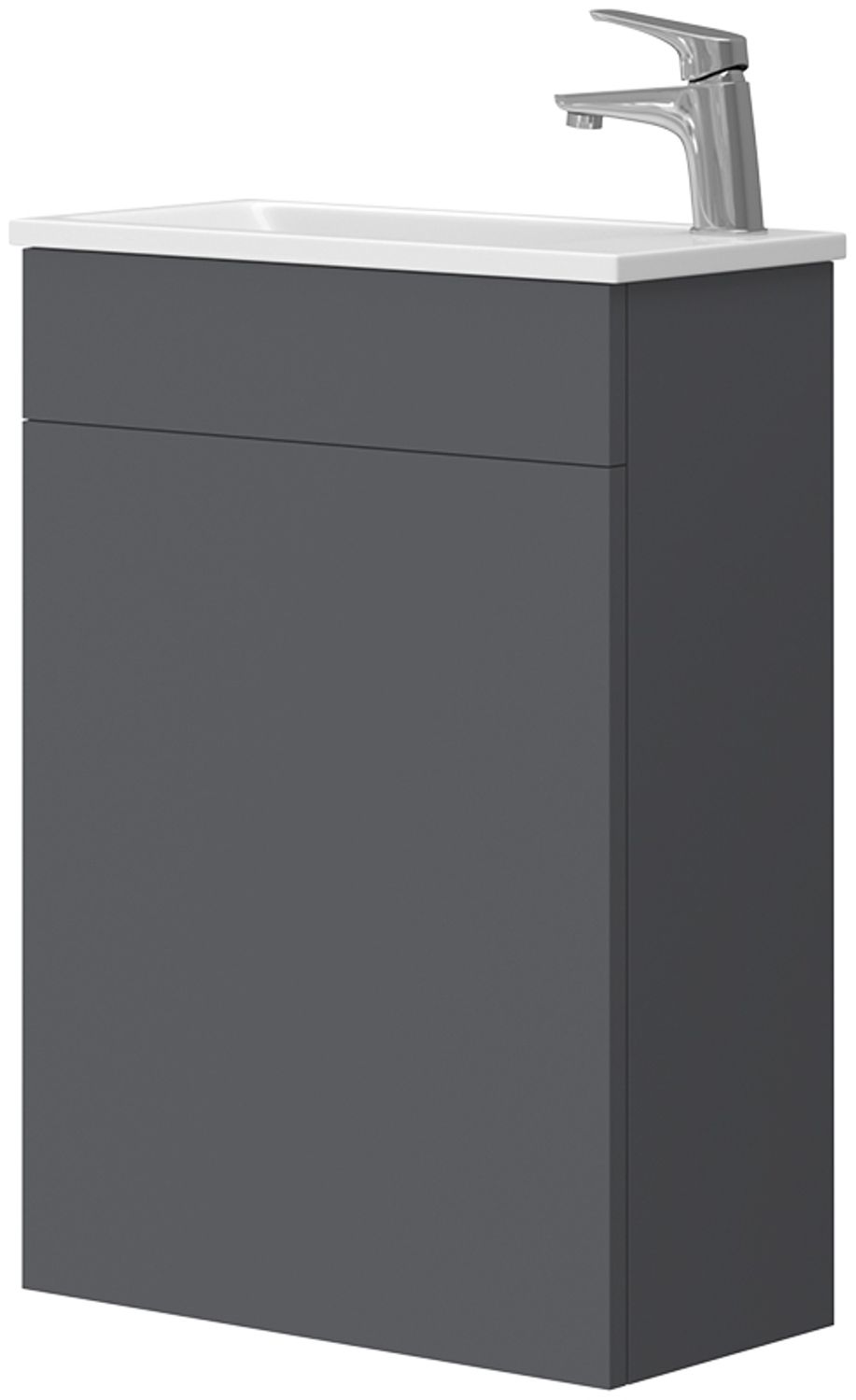 Waschbeckenunterschrank Amadeo Anthrazit 2 Teile, mit Waschbecken Vicco