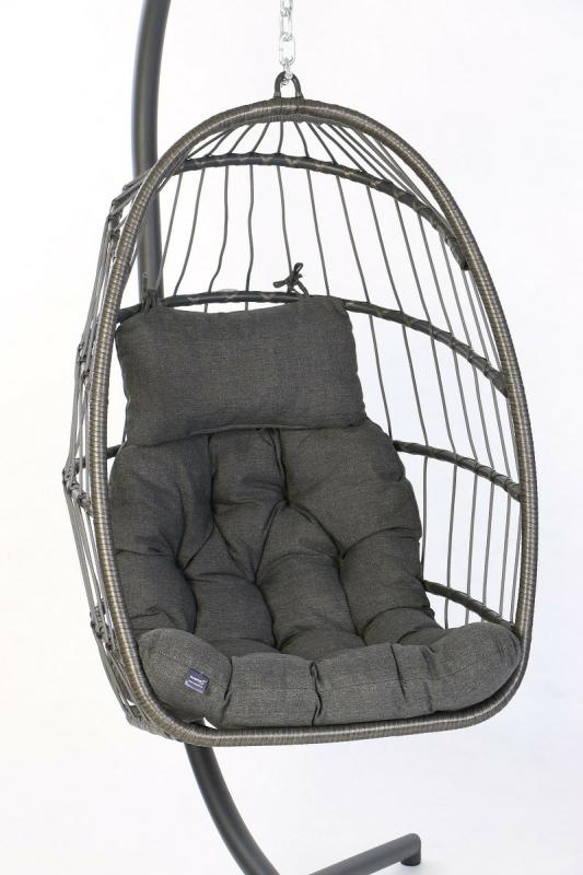 Sungörl Hängesessel Folt Lana, Stahl Gestell, 93 x 95 x 196 cm, grau