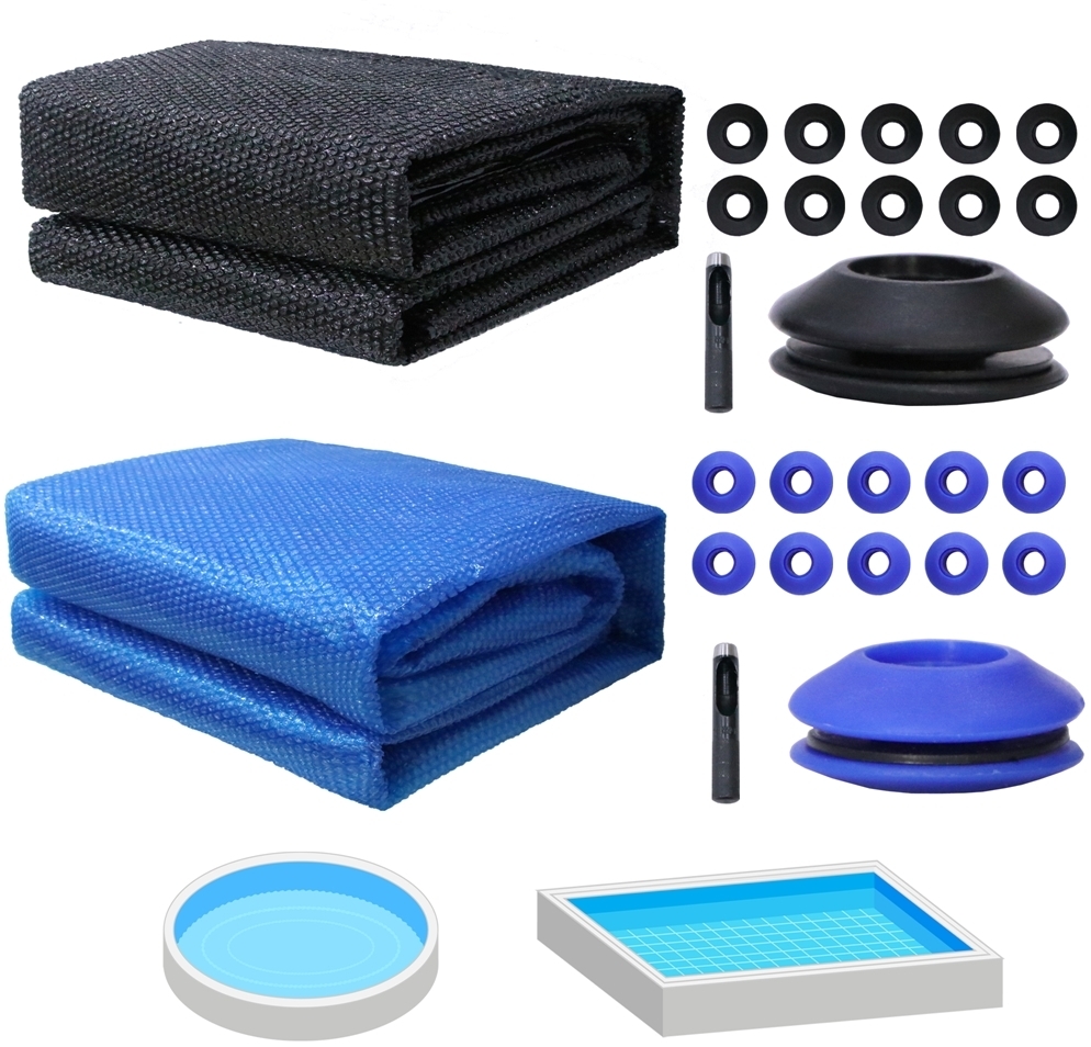 Pool Solarfolie Solarplane Schwarz 549x274cm Solarheizung Abdeckplane Poolheizung Wärmeplane