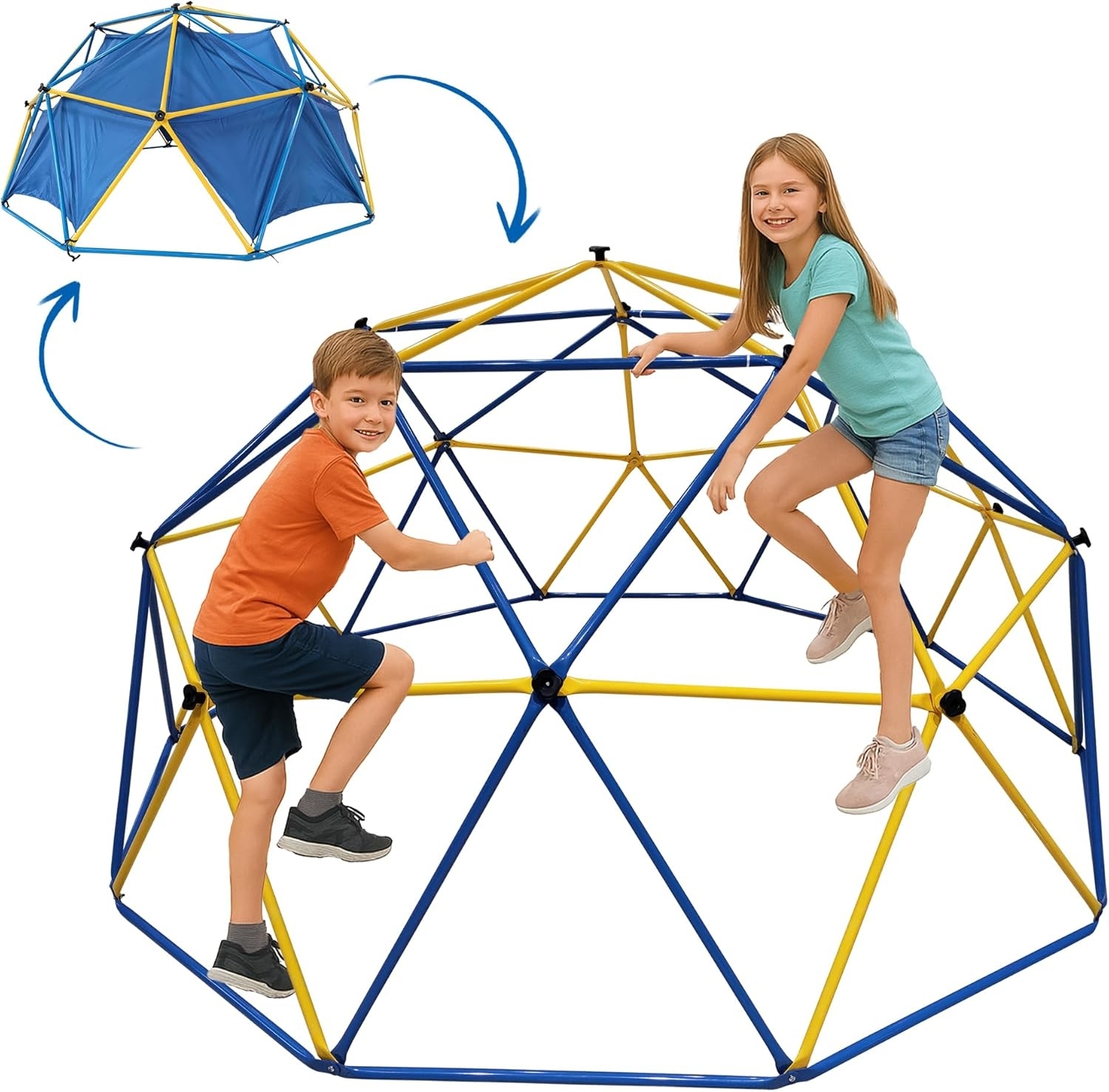 L.A. Sports DOME Klettergerüst inkl. Zelt Kletterkuppel Kinderspielzeug