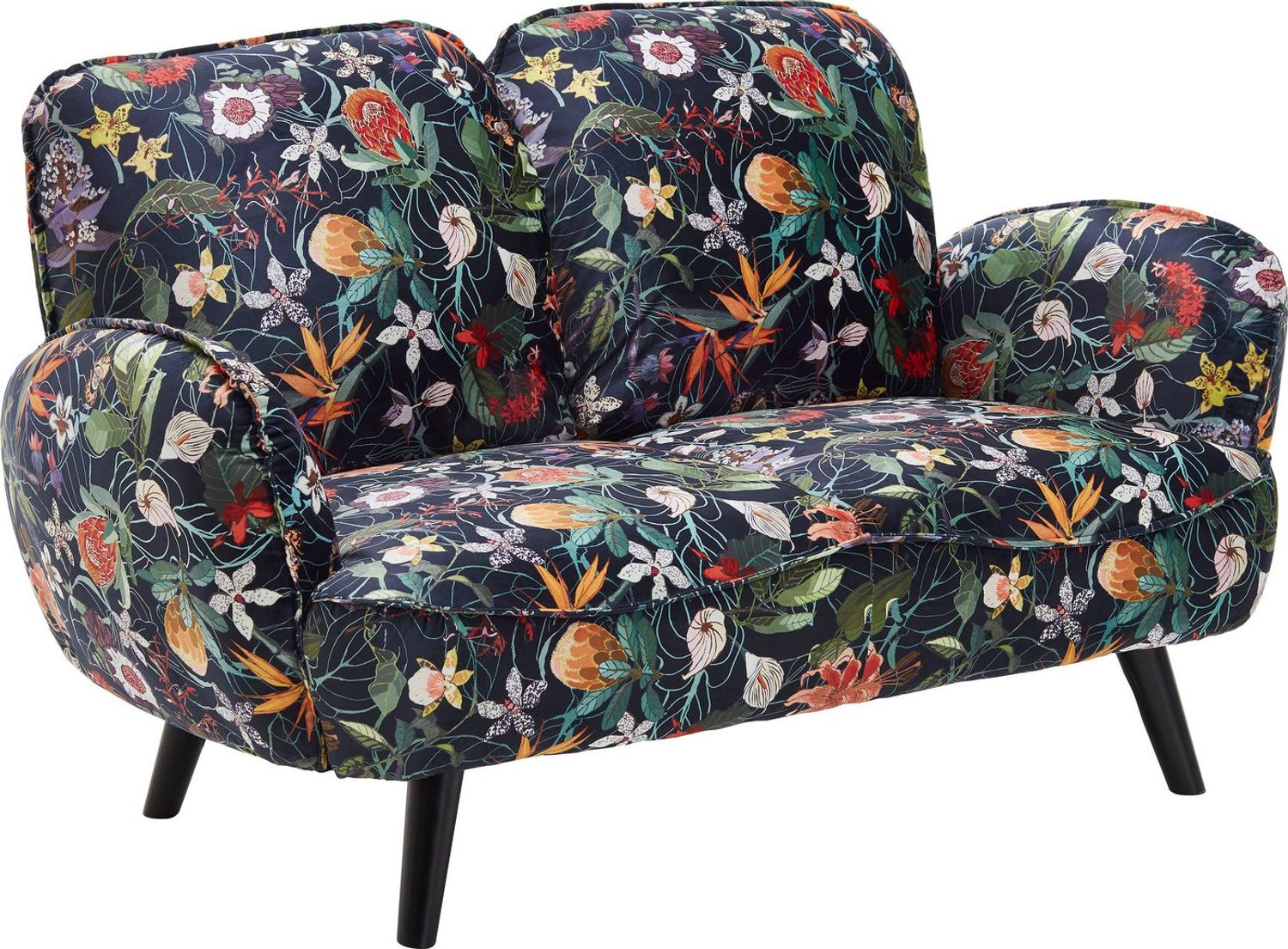 Atlantic Home Collection BEN, 2-Sitzer, Samt, Blumenmuster