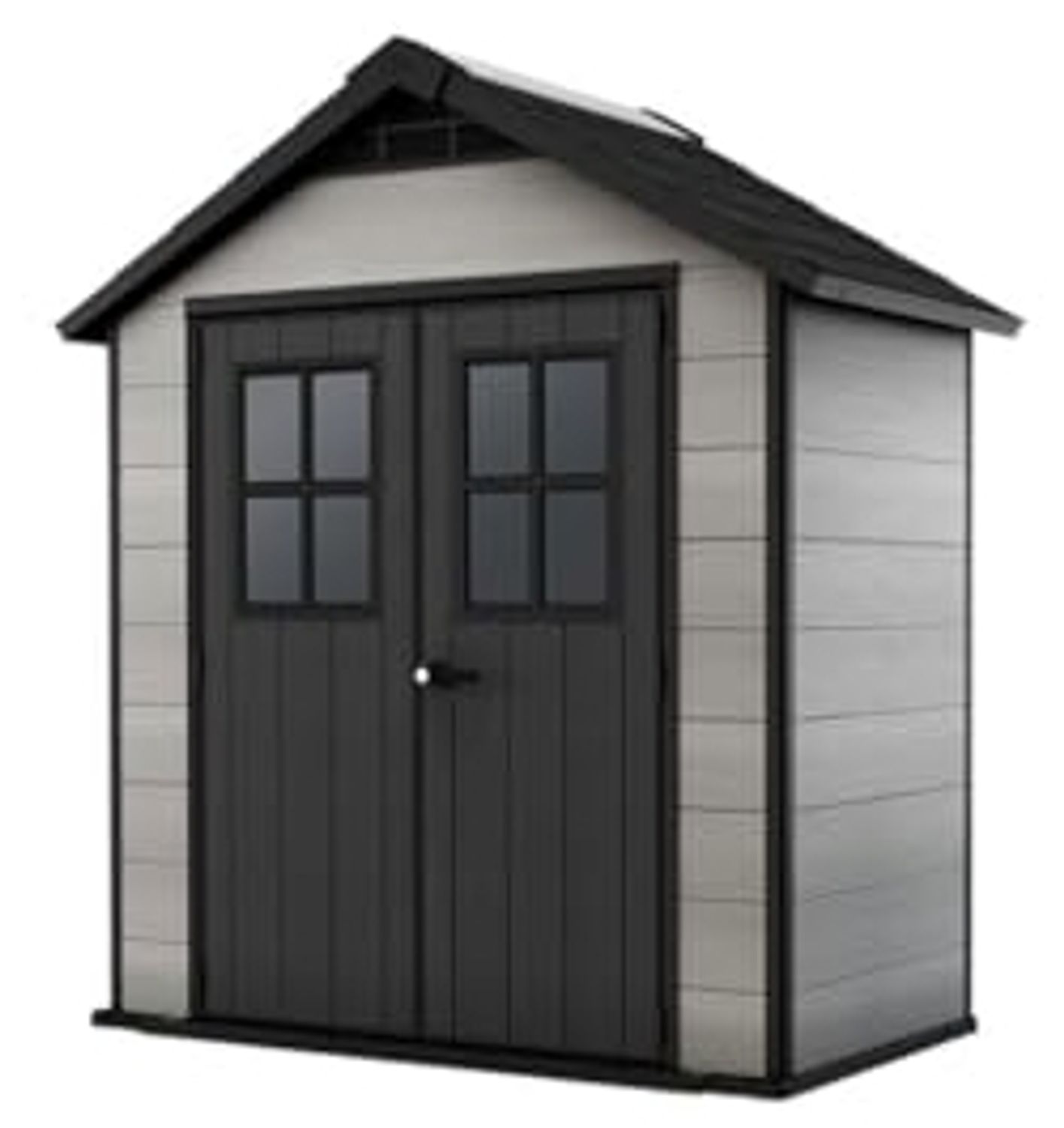 Keter Gerätehaus Oakland Gartenhaus Geräteschuppen 210 x 124,8 x 253cm Holzoptik