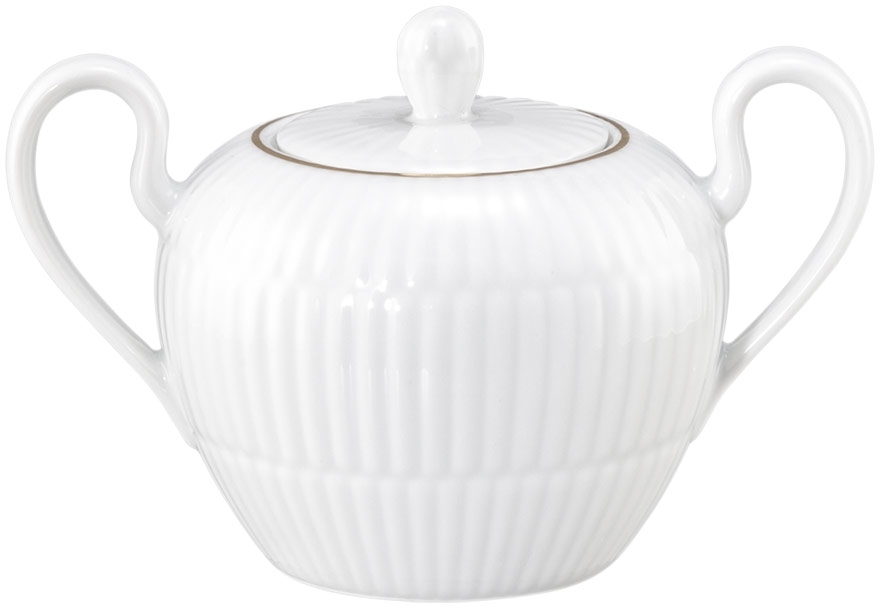 Seltmann Weiden Amina Zuckerdose mit Griffen 230 ml Weiß mit Goldrand