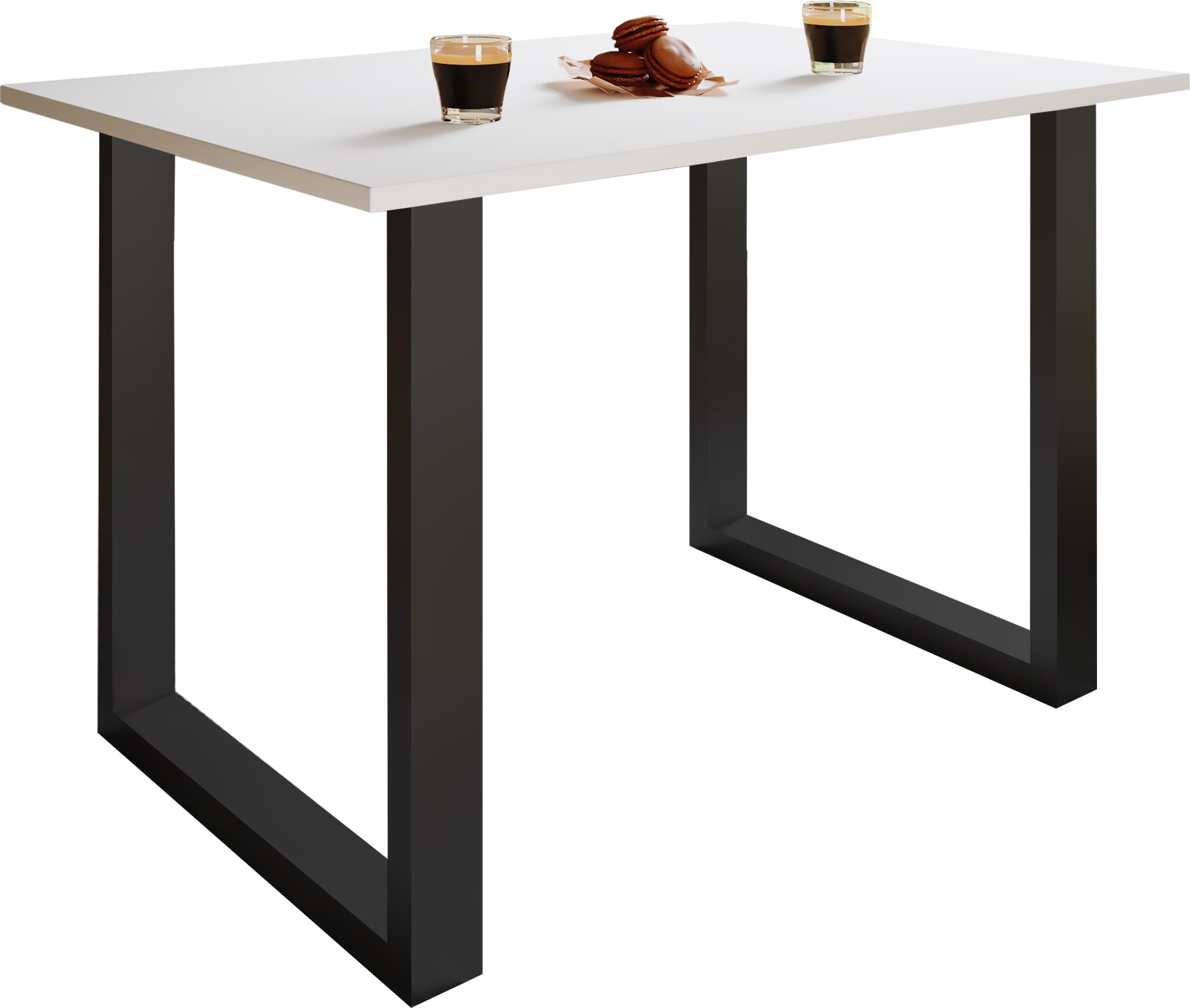 VCM Esstisch Xona 916885 Schwarz / Weiß H. 76 x B. 140 x T. 80 cm