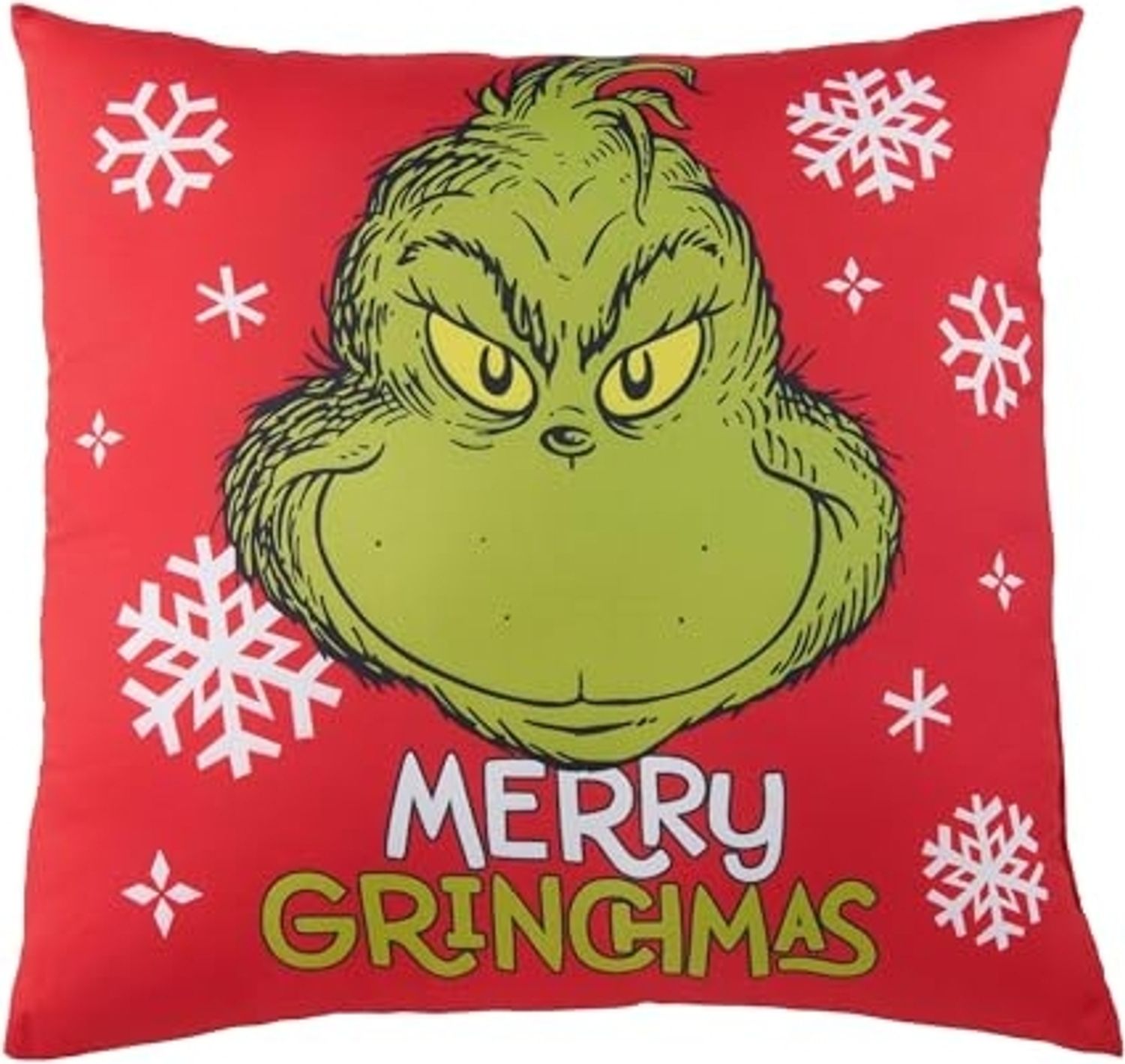 United Labels® Dekokissen The Grinch Kissen - Merry Grinchmas Plüsch Zierkissen 40 x 40 cm