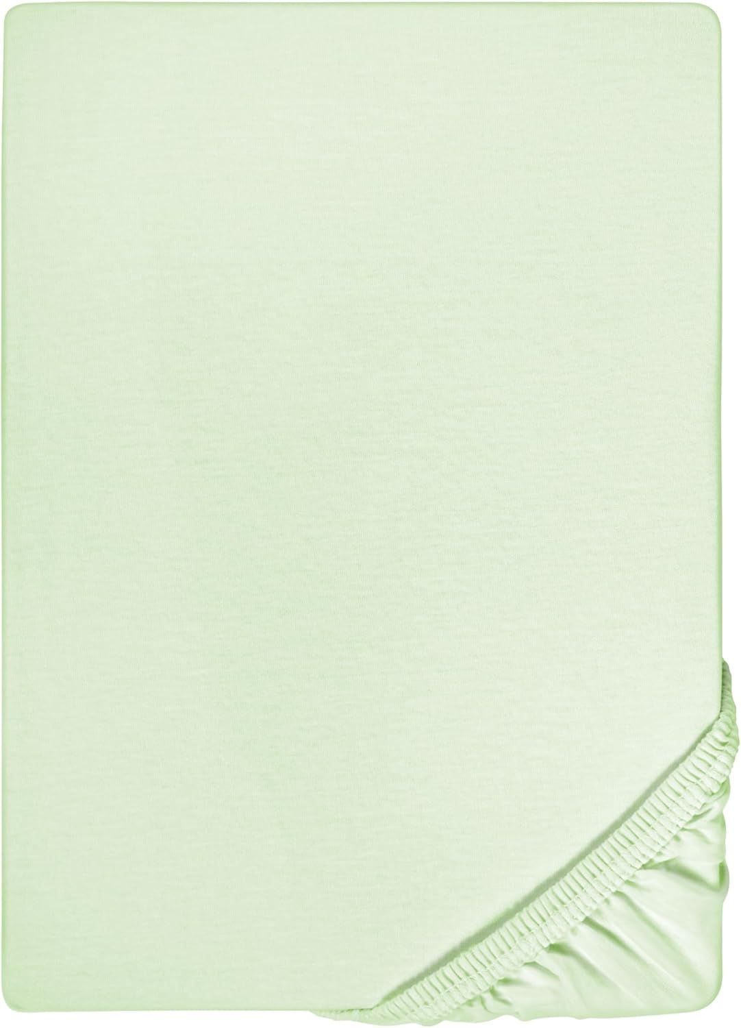 biberna Feinjersey-Spannbetttuch 0077144, mint, 1x 90x190 cm - 100x200 cm
