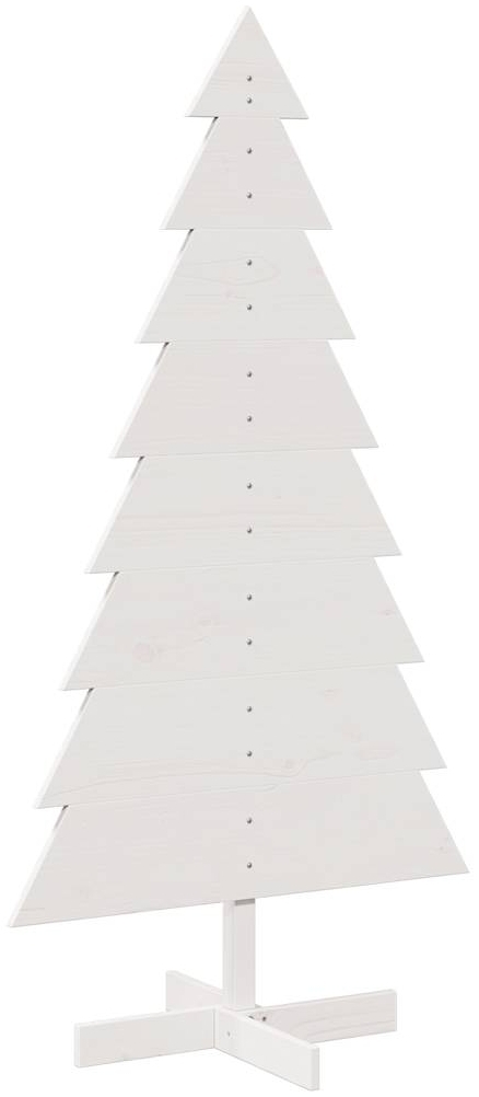 vidaXL Weihnachtsbaum zum Schmücken Weiß 150 cm Massivholz Kiefer 858193