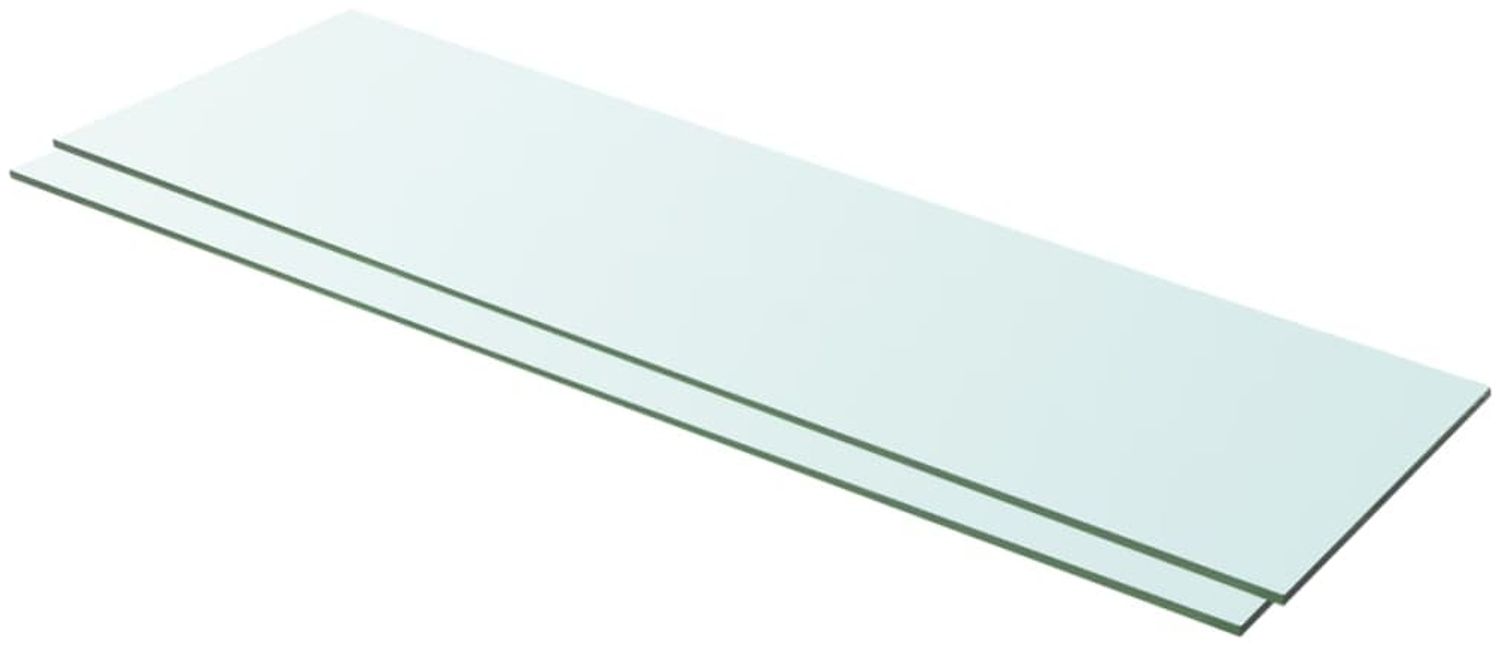 vidaXL Regalböden 2 Stk. Glas Transparent 100x30 cm 3051586