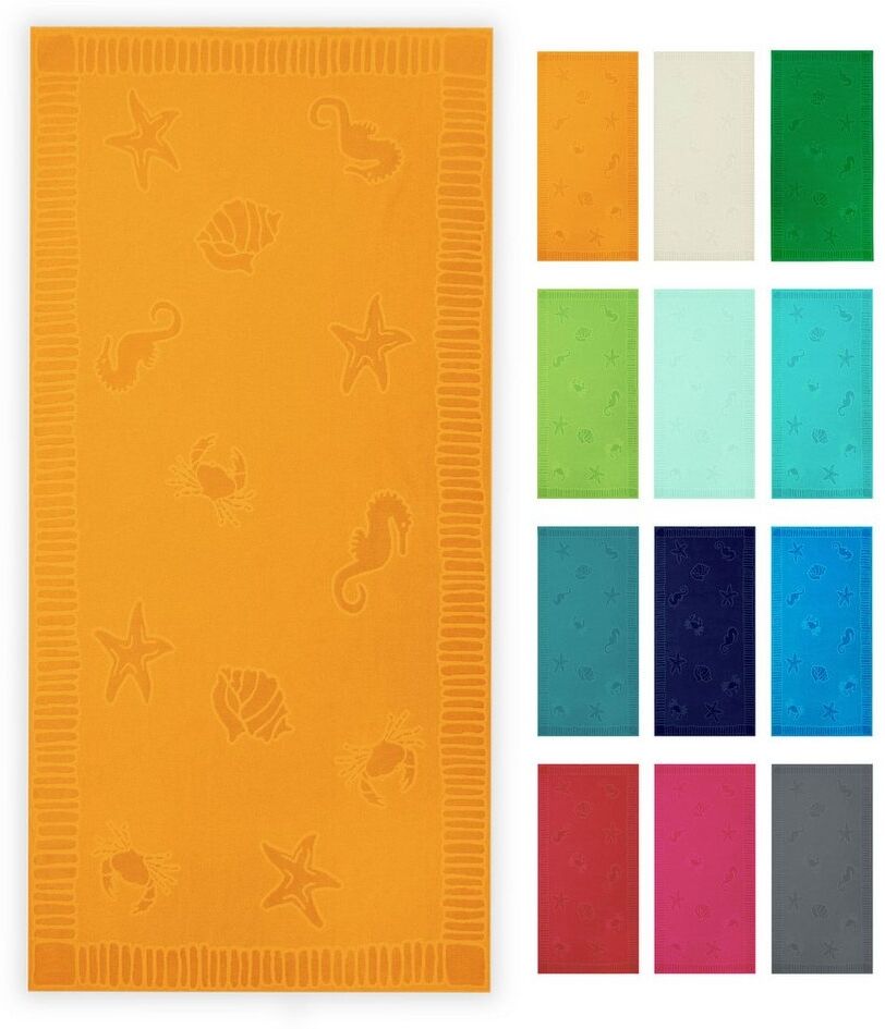 ZOLLNER Strandtuch, Frottier (1-St), 100 x 200 cm, 100% Baumwolle, vom Hotelwäschespezialisten