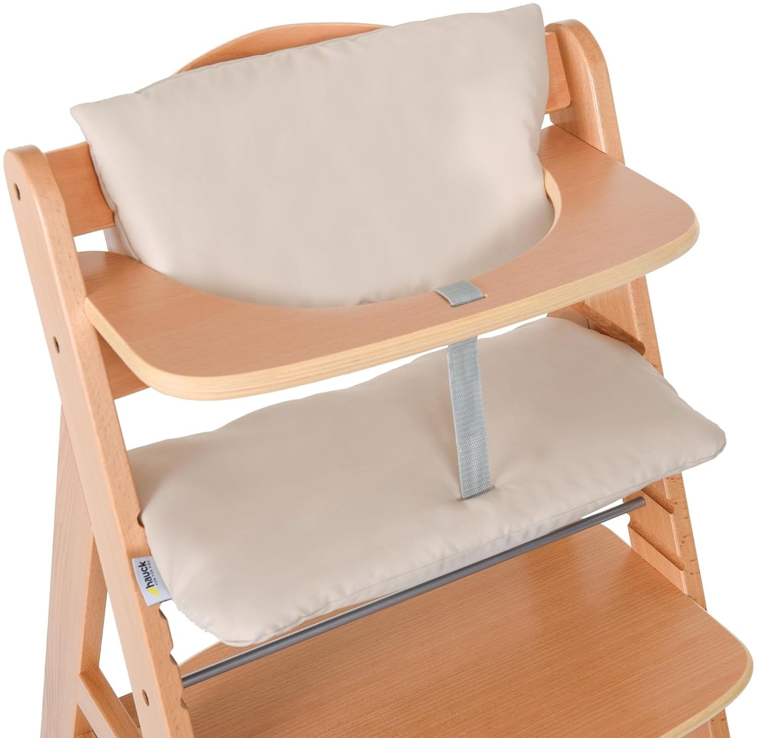 Hauck Hochstuhlauflage Deluxe - Beige, 2 tlg. Sitzkissen für Alpha Hochstuhl Sitzverkleinerer Sitzauflage