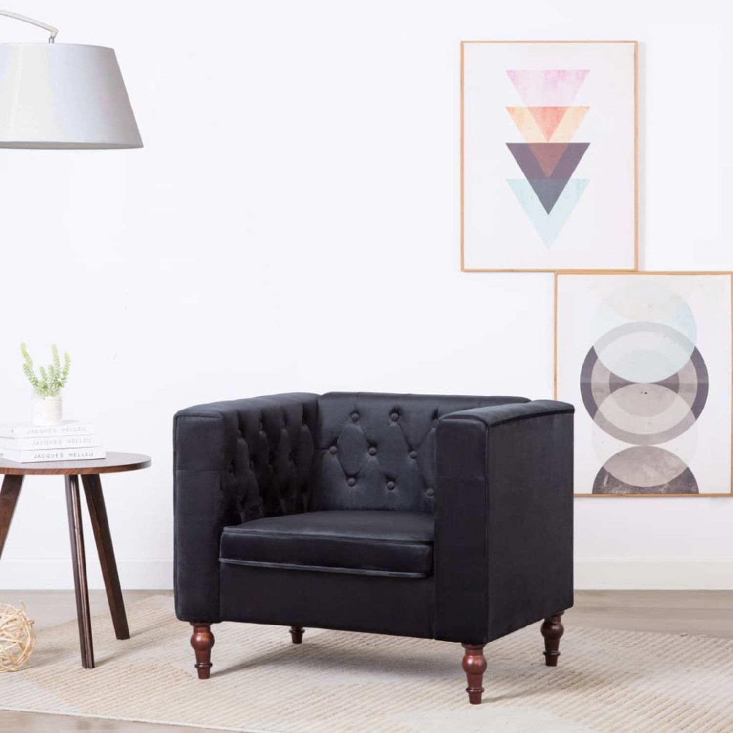 vidaXL Sessel Schwarz Samt [247012]