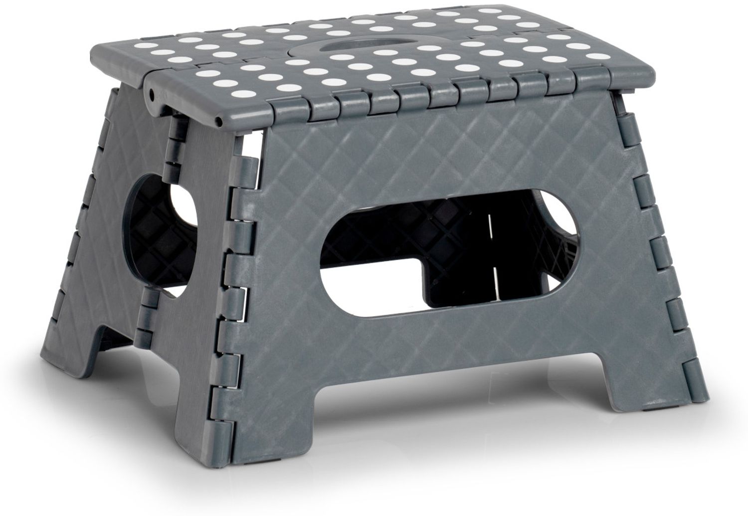 ZELLER Klapphocker 13031 aus Kunststoff, anthrazit / Tritt / Klappstiege