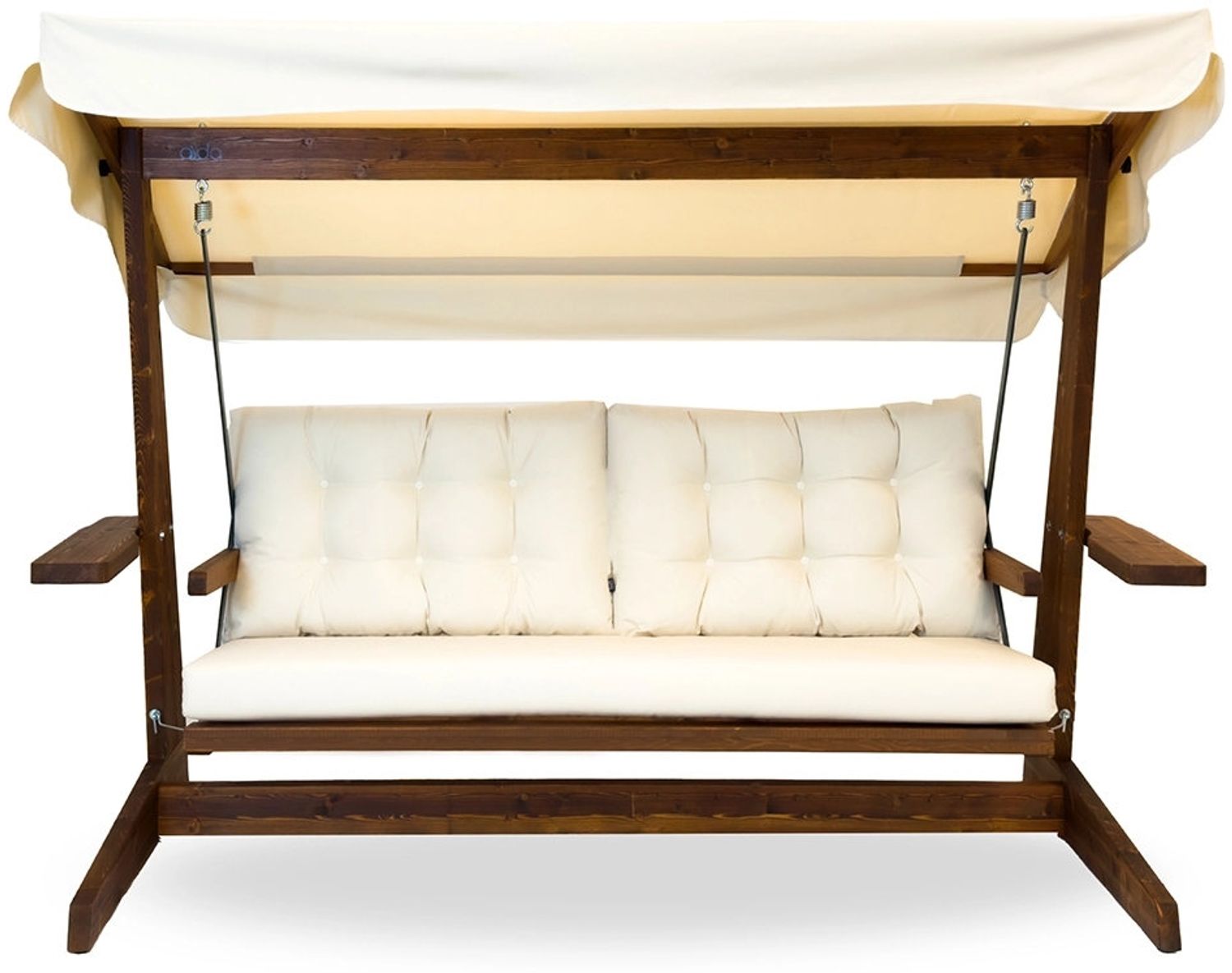 Westmann Holz Hollywoodschaukel, Holz beige, 237 x 115 x 175 cm