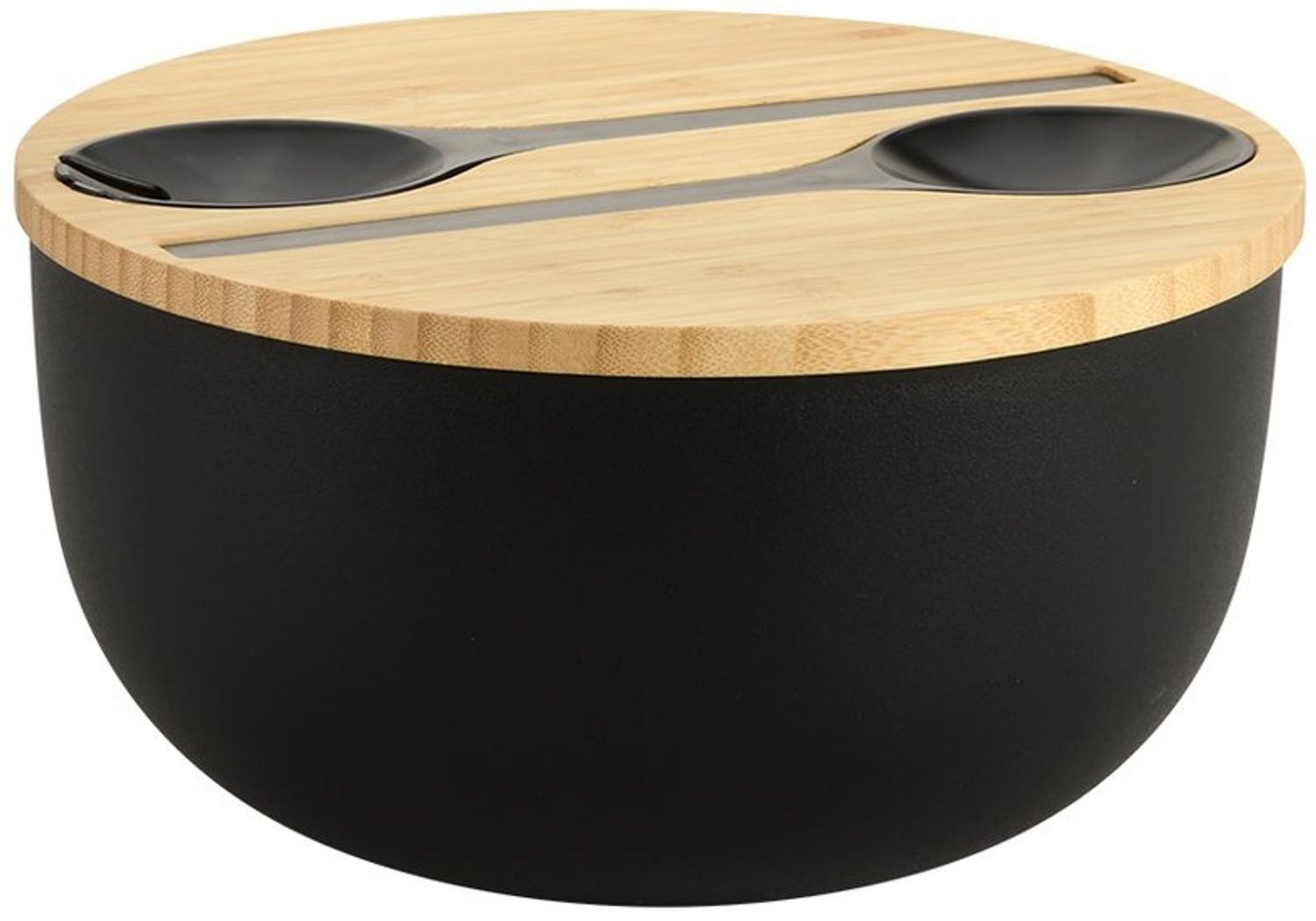 Salatschale Ø 24 cm Kunststoff schwarz