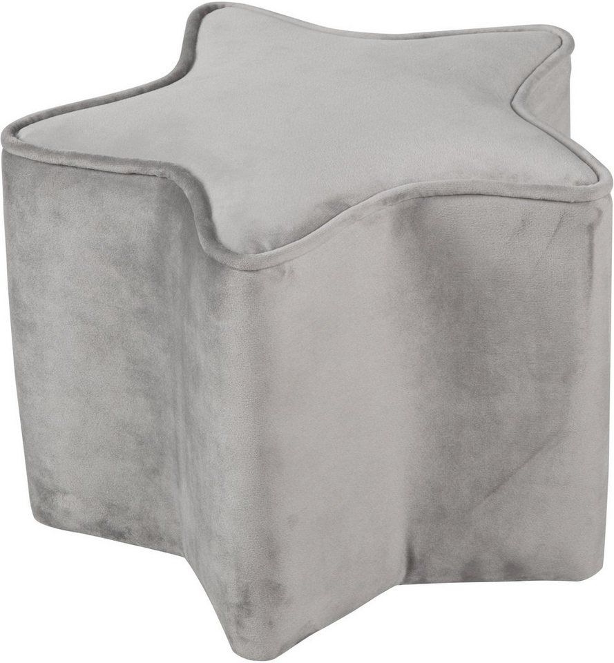 roba Kinderhocker 'Lil Sofa' in Sternform - Samtstoff - Grau