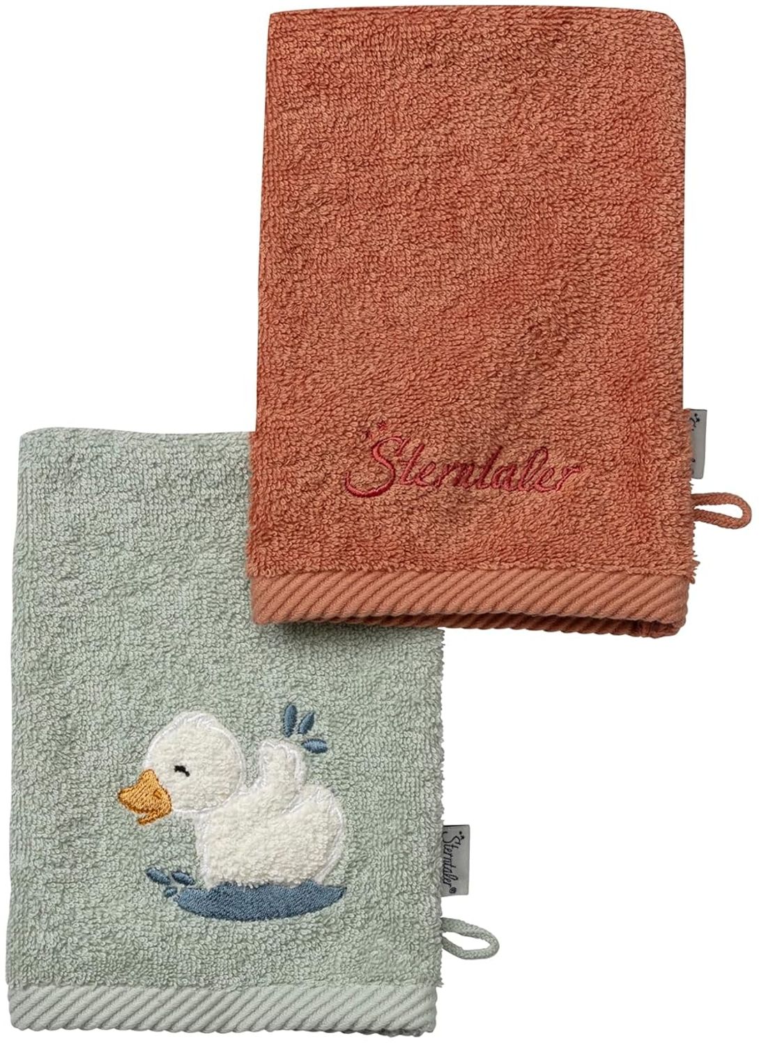 Sterntaler Waschlappen – Edda Ente – 2er-Set Grün