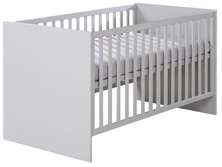 roba Kombi-Kinderbett 'Lea' 70 x 140 cm - 3-fach höhenverstellbar - 3 Schlupfsprossen - Lichtgrau