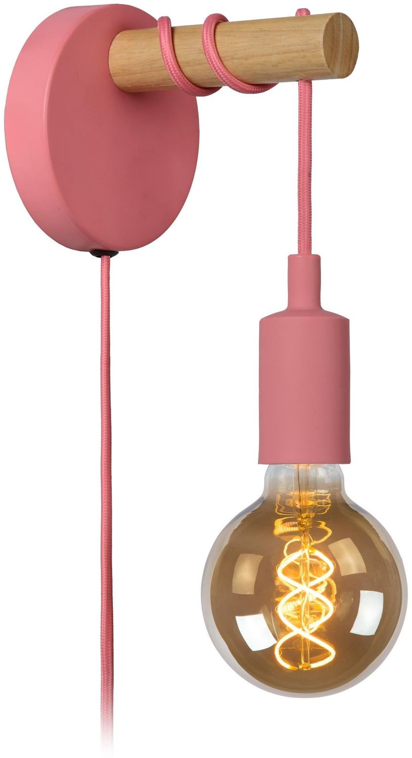 LUCIDE POLA - Wandleuchte Kinderzimmer - Ø 12 cm - 1xE27 - Rosa