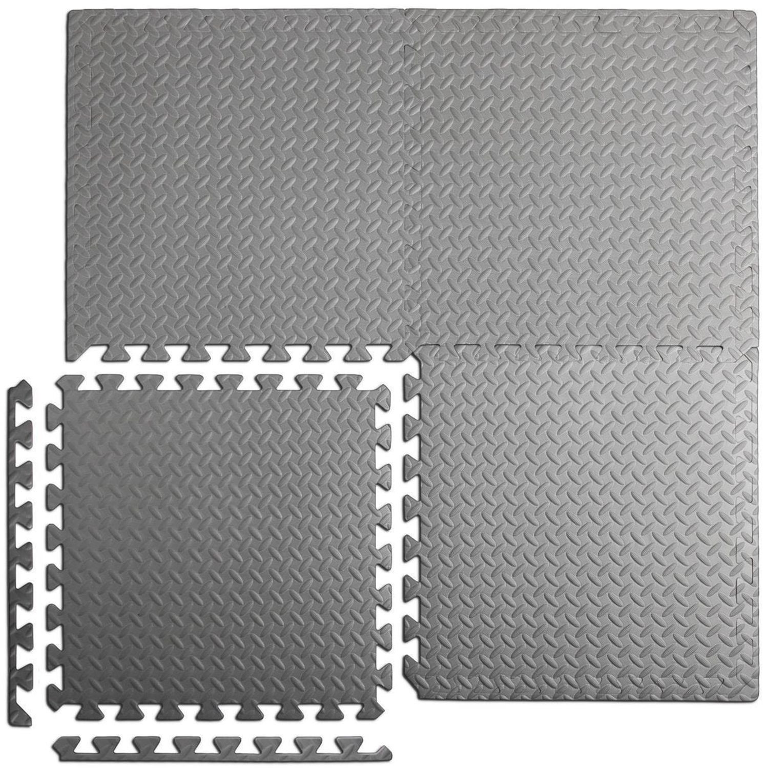 Bodenschutzmatten EXTRA DICK ( Anthrazit ) "Pool" 52x52cm ( 4 Stück )