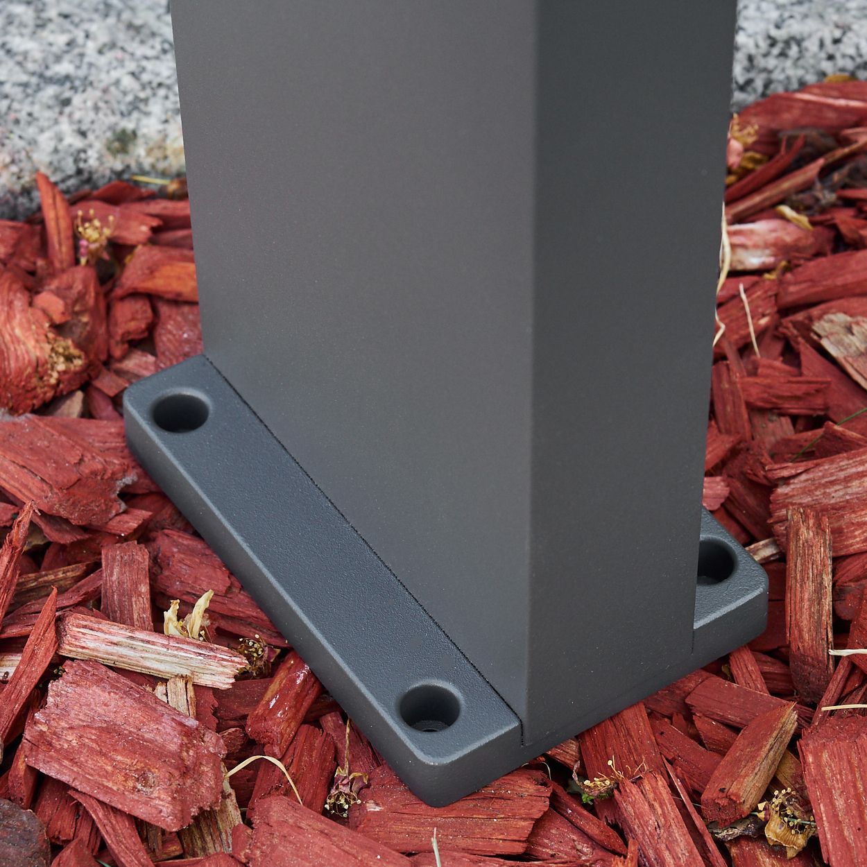 Hofstein Alpet LED Außenleuchte moderne Wegeleuchte aus Aluguss-Kunststoff in Anthrazit-Weiß, Stehleuchte 75 cm, Gartenlampe mit 13 Watt, 1000 Lumen, Lichtfarbe 3000 Kelvin (warmweiß), IP54