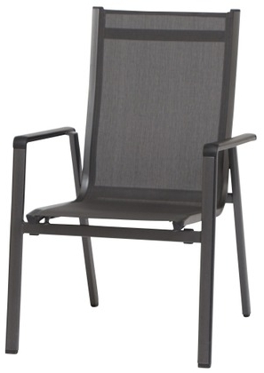 Elements Stapelsessel Gestell Aluminium anthrazit, Fläche Textilgewebe anthrazit