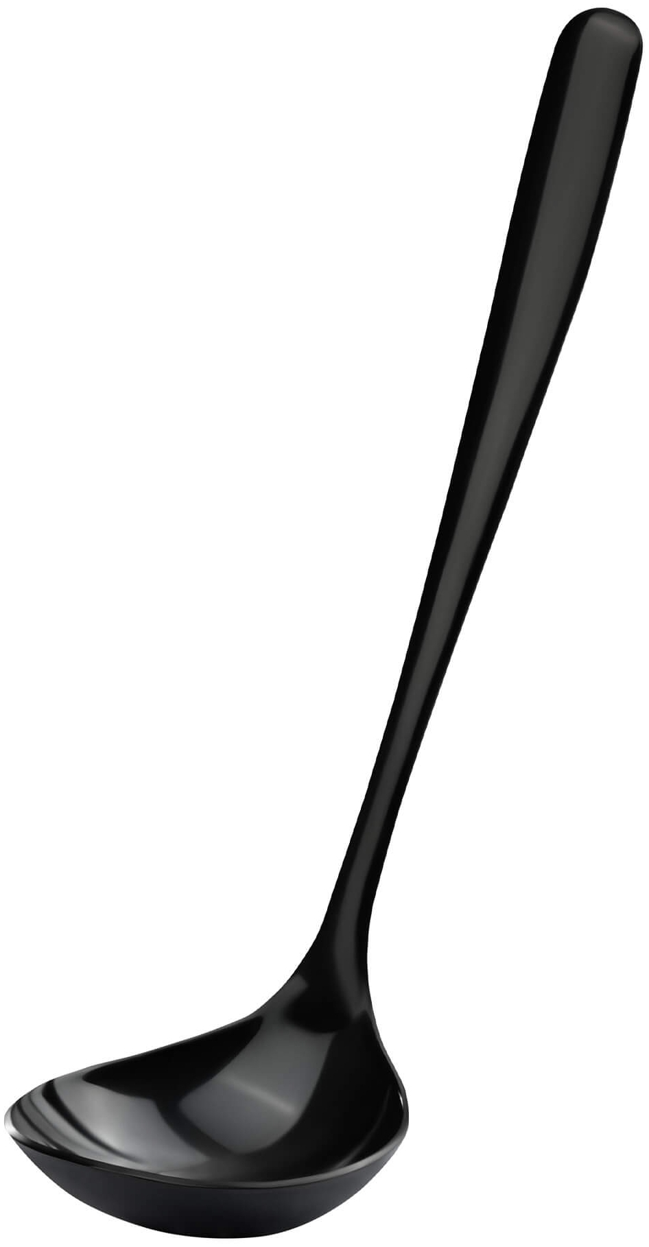 Saucenlöffel, schwarz, Edelstahl, poliert