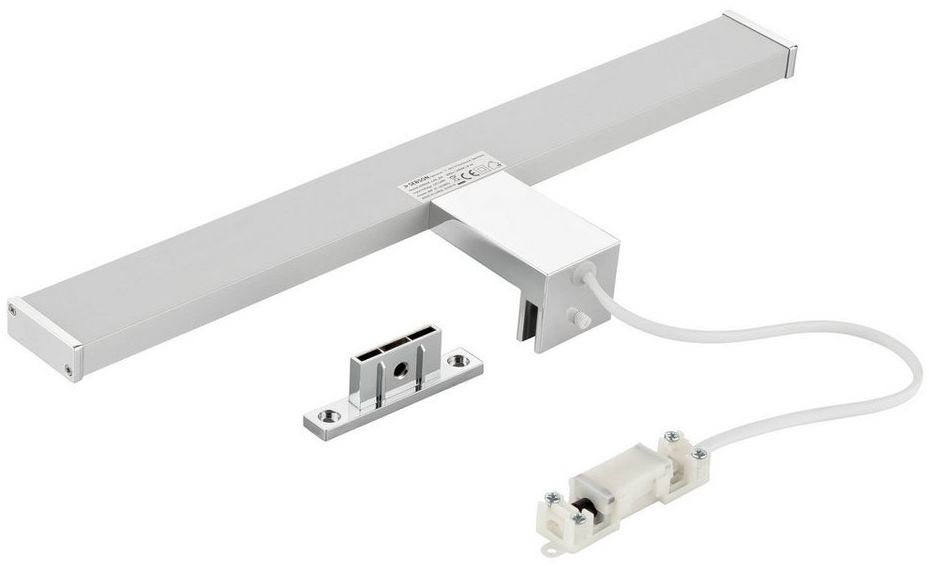 SEBSON Spiegelleuchte LED Spiegellampe Bad 40cm IP44 8W 600lm 4000K 230V 400x108x44mm, LED integriert, neutralweiß, Aufbauleuchte + Klemmleuchte, 110° Abstrahlwinkel, einfach Montage