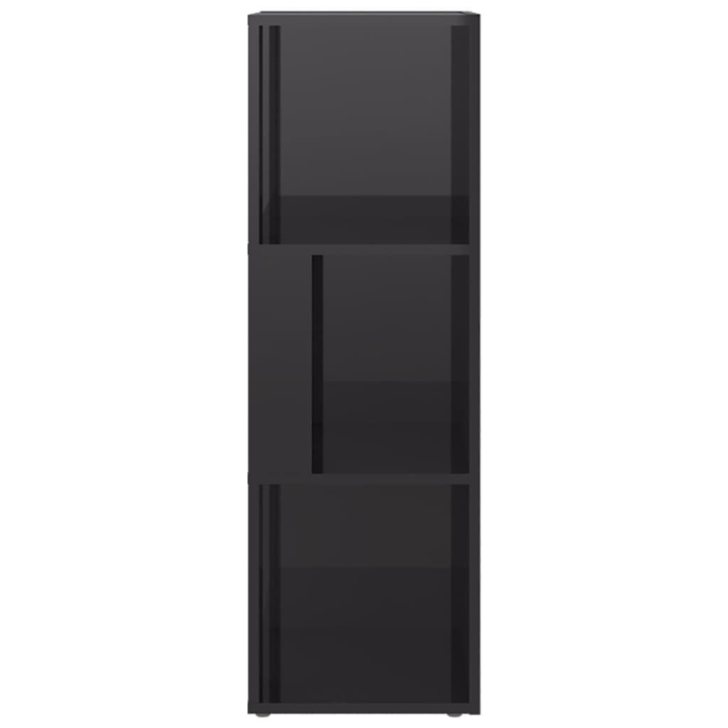 vidaXL Eckregal Hochglanz-Grau 33 x 33 x 100 cm Spanplatte