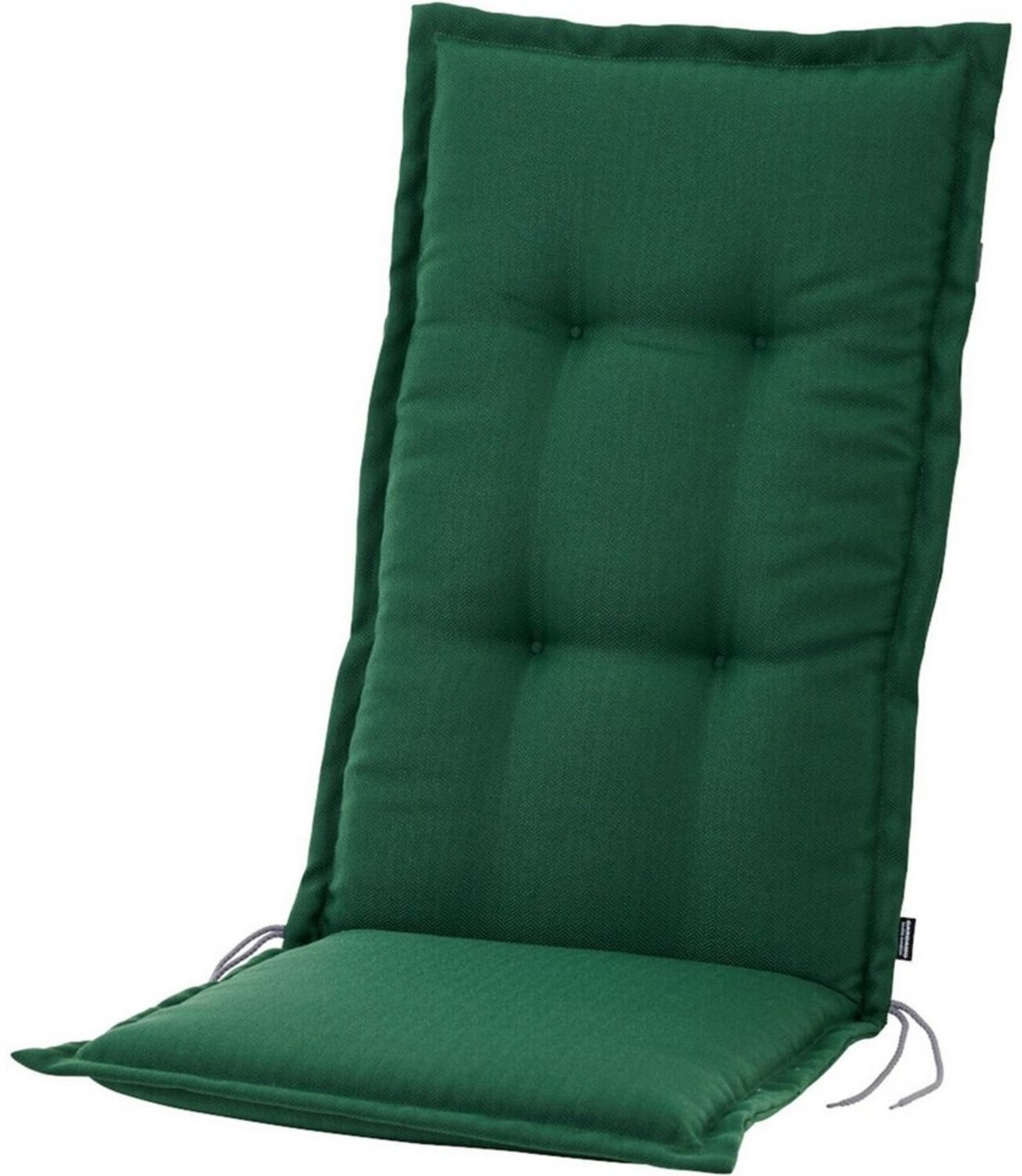 BURI 6x Auflagen Set Hochlehner für Gartenstühle 120x48x7cm Sesselauflagen Polster UV Lichtecht - Gartenstuhlauflagen Stuhlkissen mit Dicker Schaumstoff Füllung (Dunkelgrün)