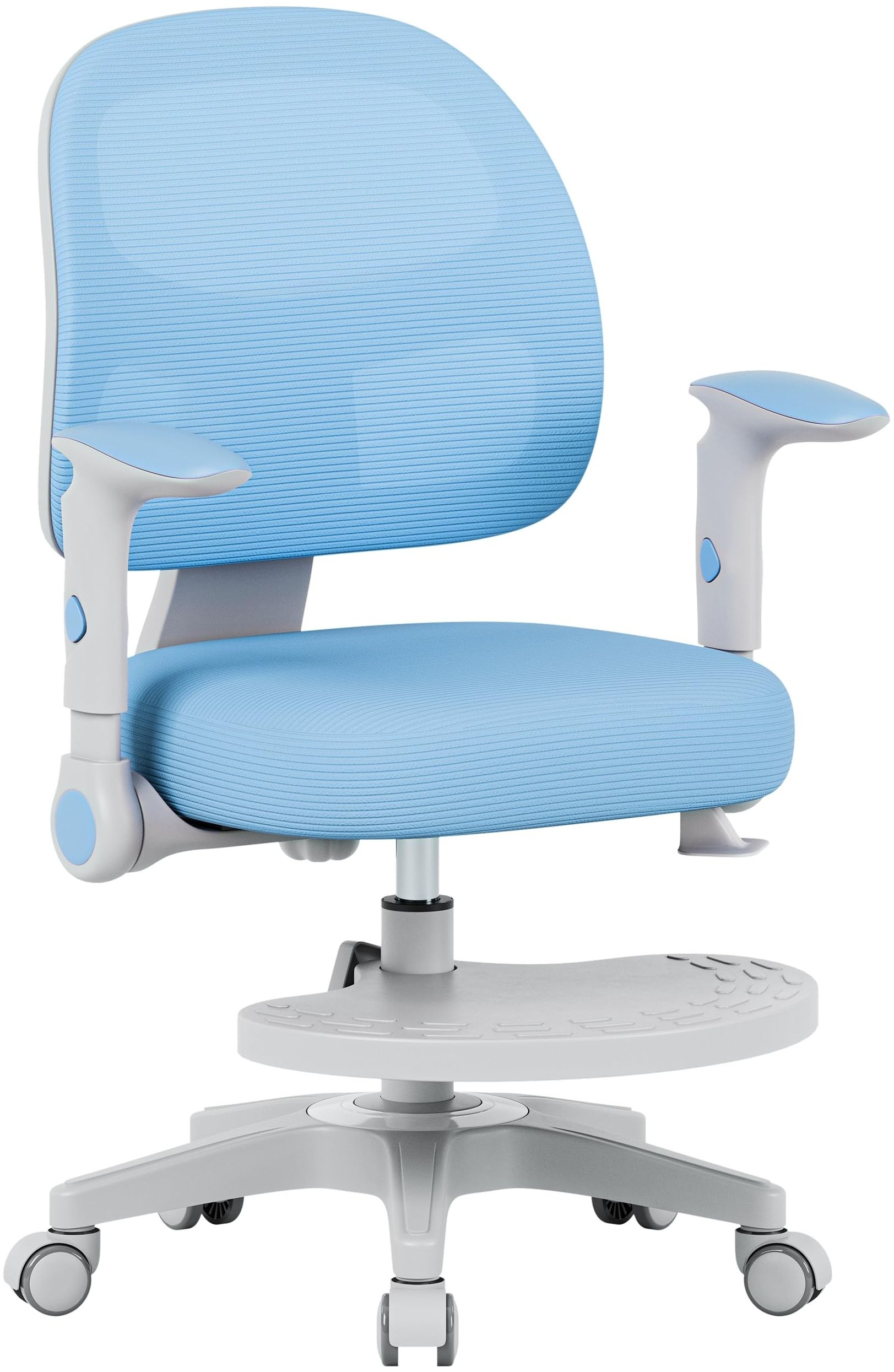 MARK ADLER Junior 5.0 ergonomischer Schreibtischstuhl Kinder – Mitwachsender Kinder Schreibtischstuhl – Mit Fußstütze – Höhenverstellbar – Für gesundes Sitzen – Kinder ab 6 Jahren – Blau