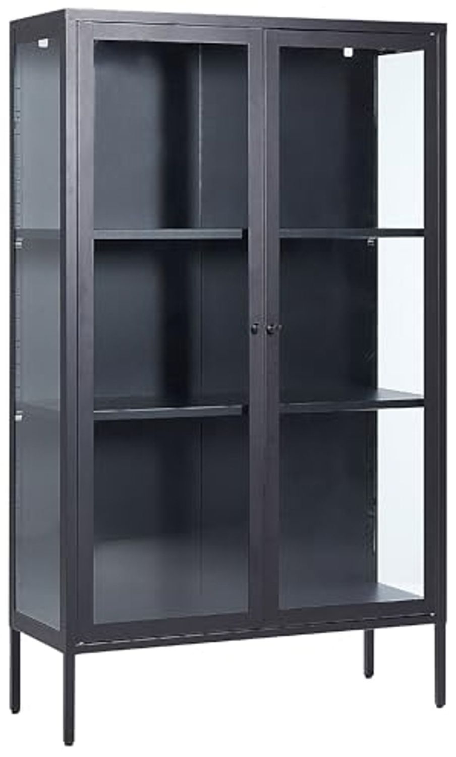 Vitrine NASH Metall 90 cm 35 cm Schwarz